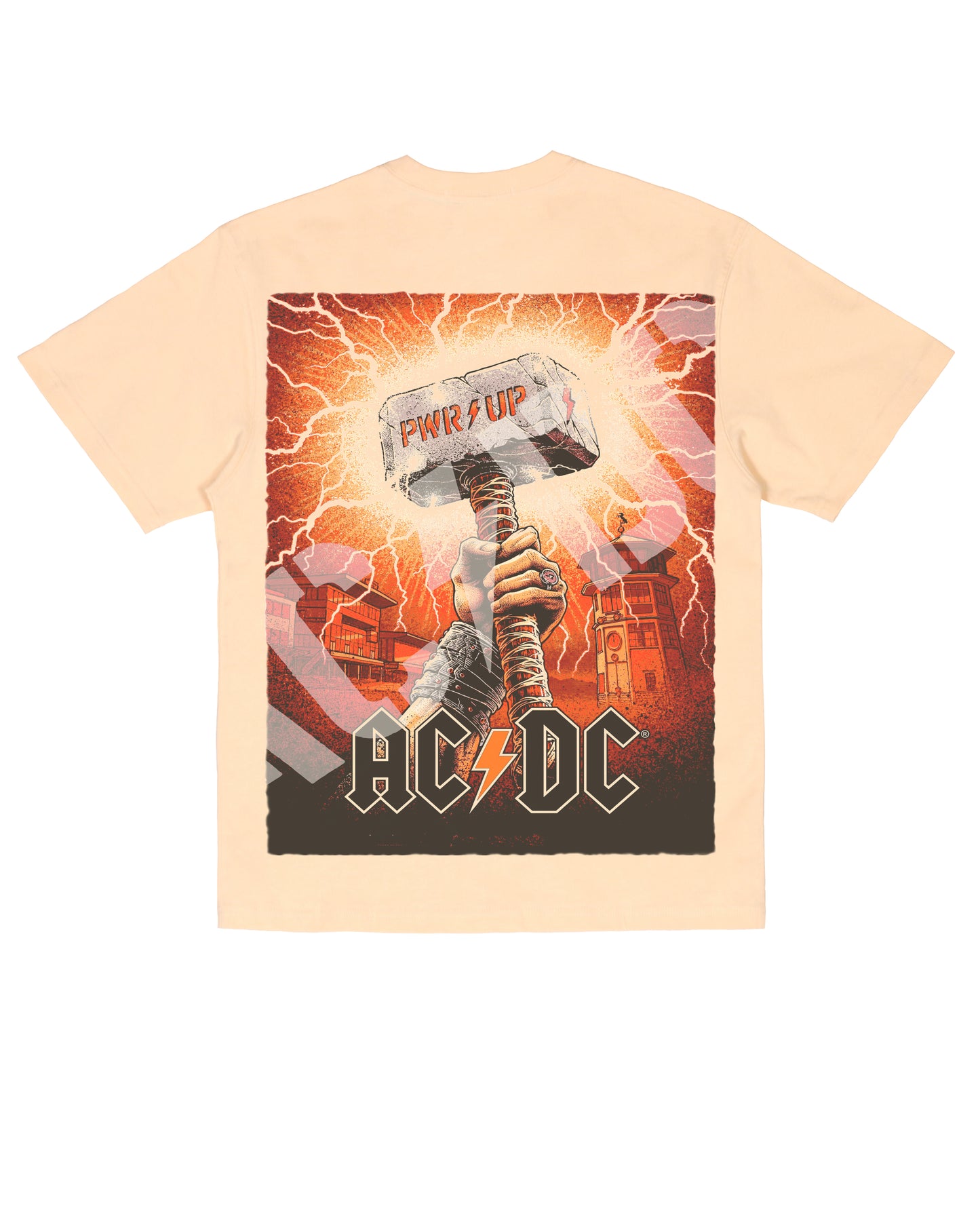 Sponsor AC/DC High Voltage T Shirt in Cream