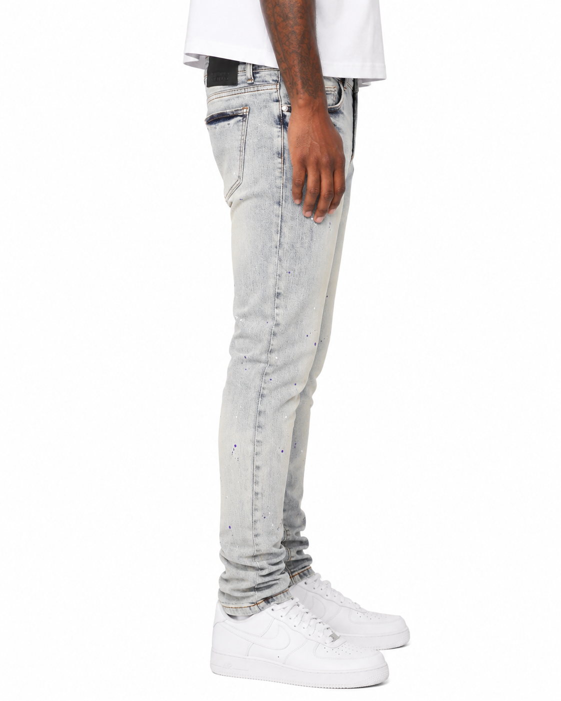 Trinity Kays Kulture Blantyre Paint Splatter Jeans For Men