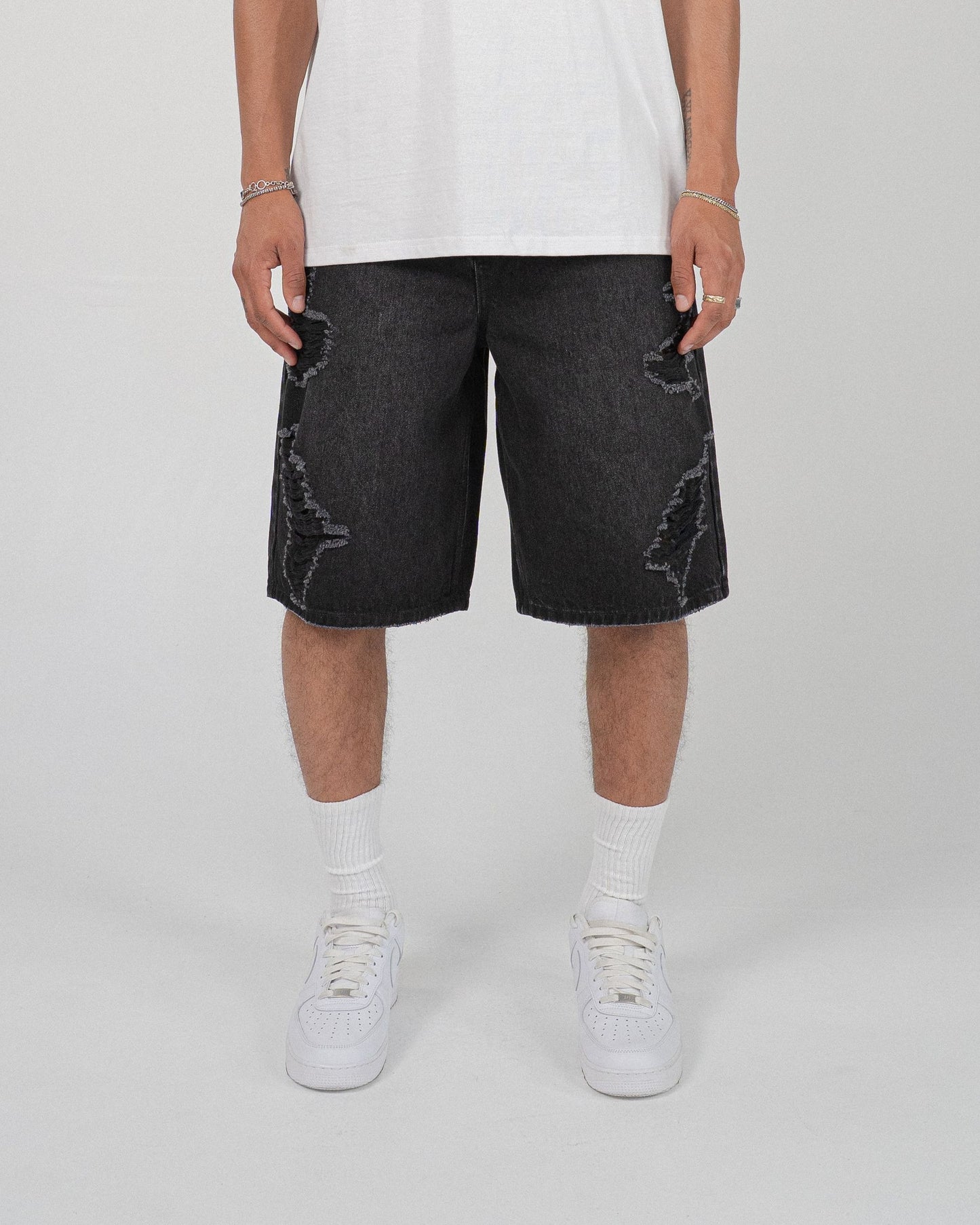 EPTM Men's Jorts Bandit Denim Shorts - Black