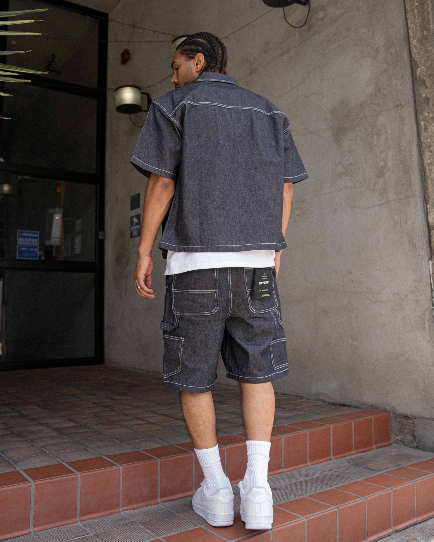 EPTM Men's Carpenter Pacific Denim Shorts - Raw Denim