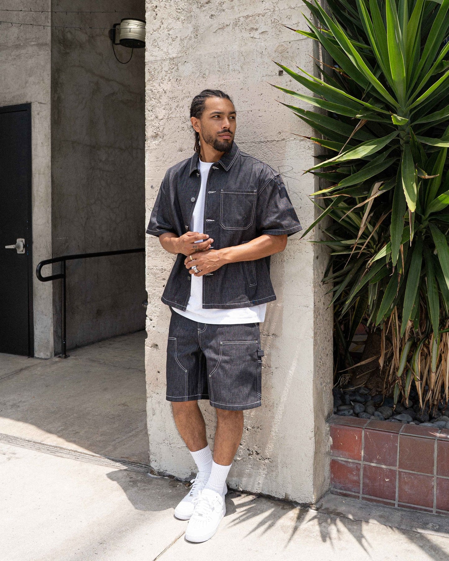 EPTM Men's Carpenter Pacific Denim Shorts - Raw Denim