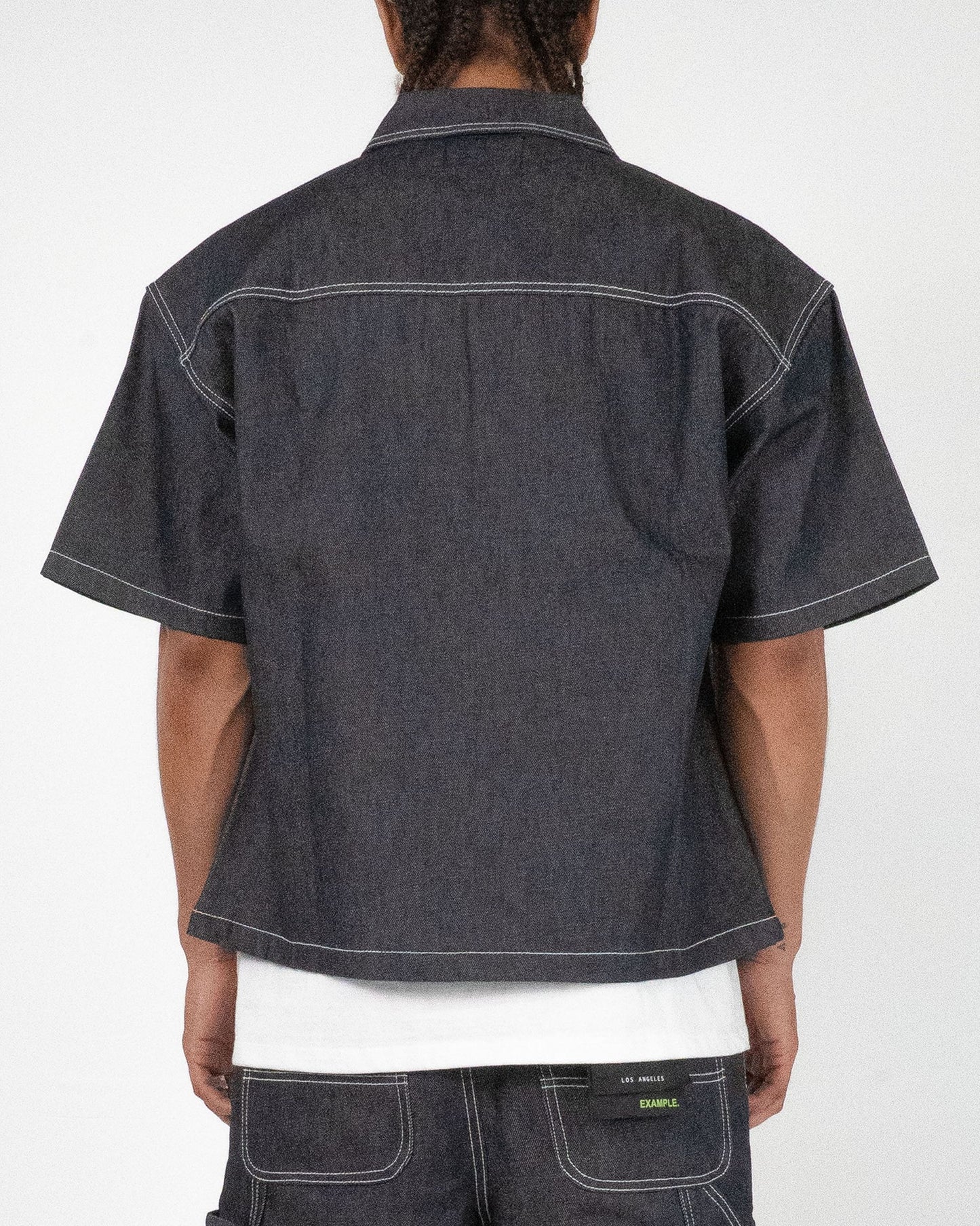 EPTM Men's Boxy Fit Pacific Denim Shirt- Raw Denim