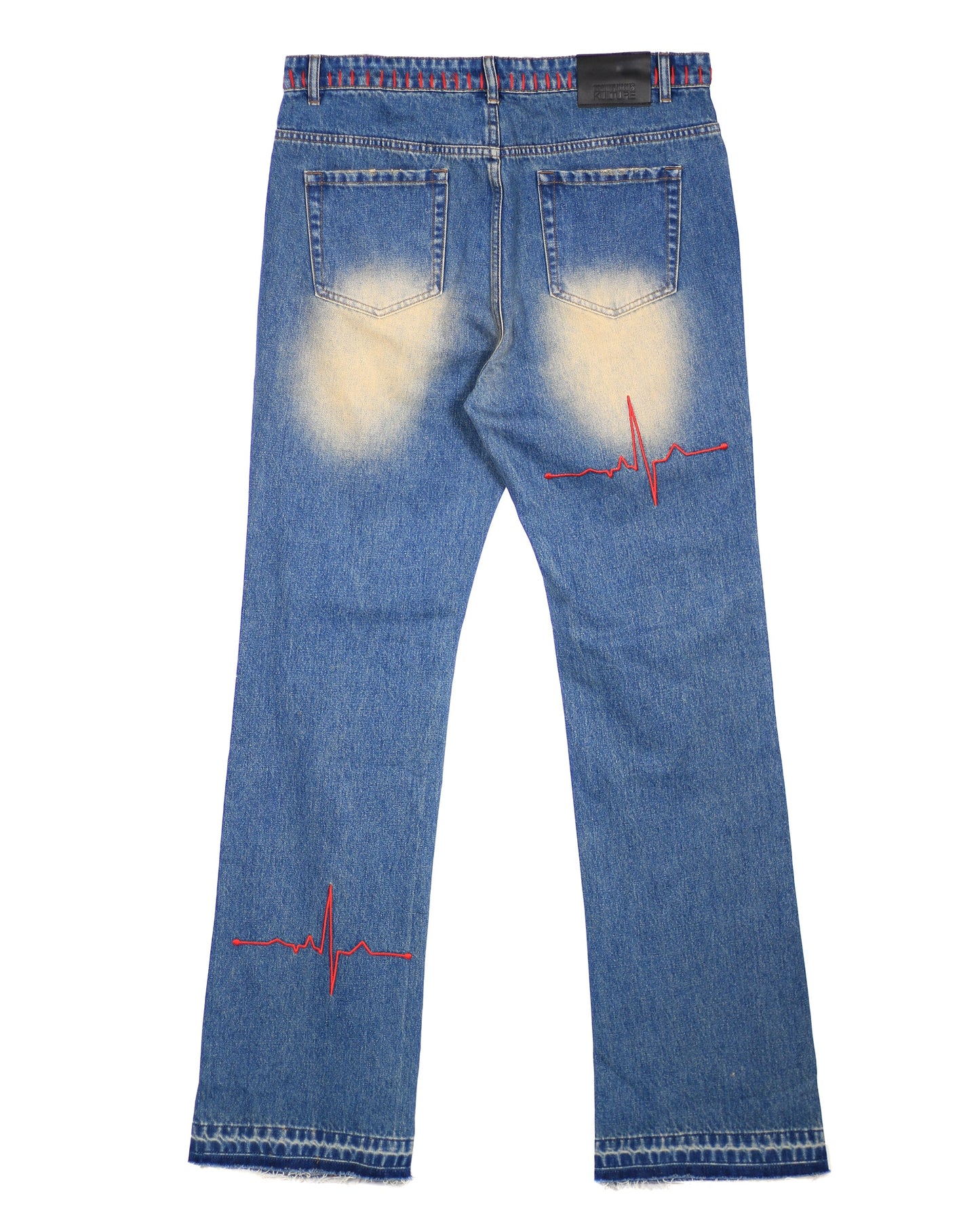 Trinity Kays Kulture Heartline Embroidered No Stretch Straight Leg Jeans For Men