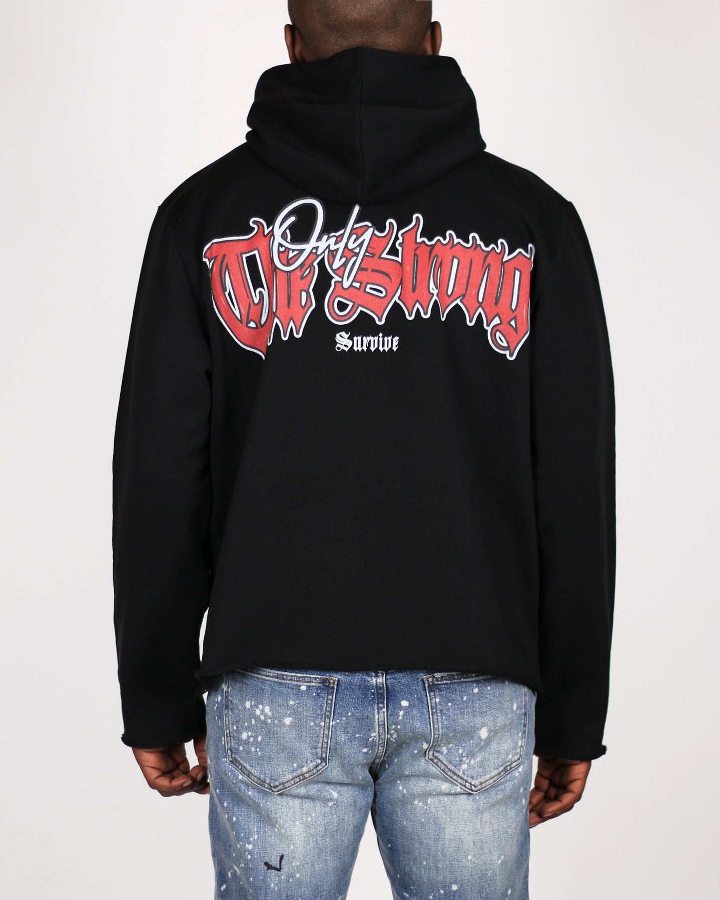 Trinity Kays Kulture Only The Strong Men's Cropped Hoodie Sweatshirt