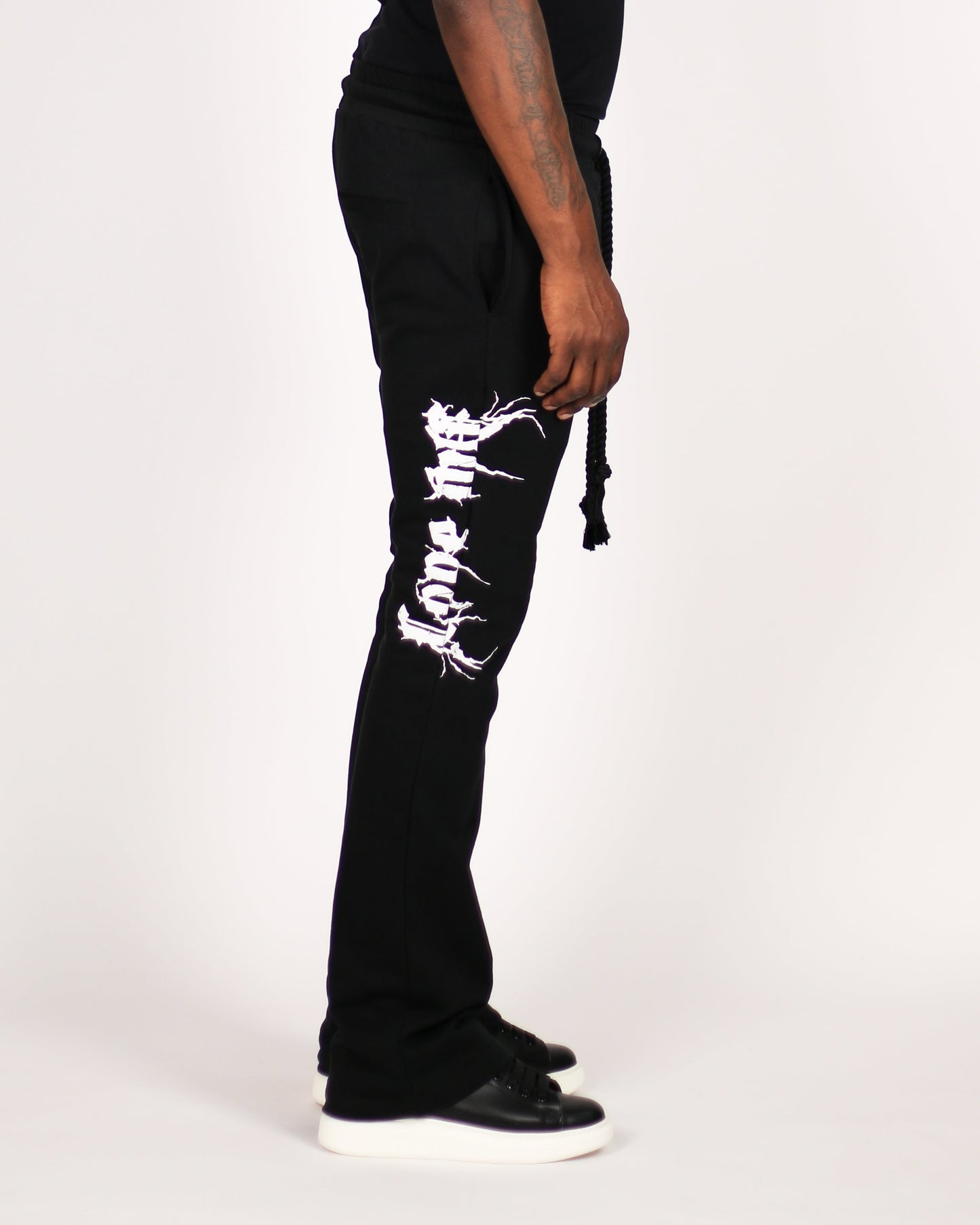 Trinity Kays Kulture Love Me To Death Flare Stack Sweatpants