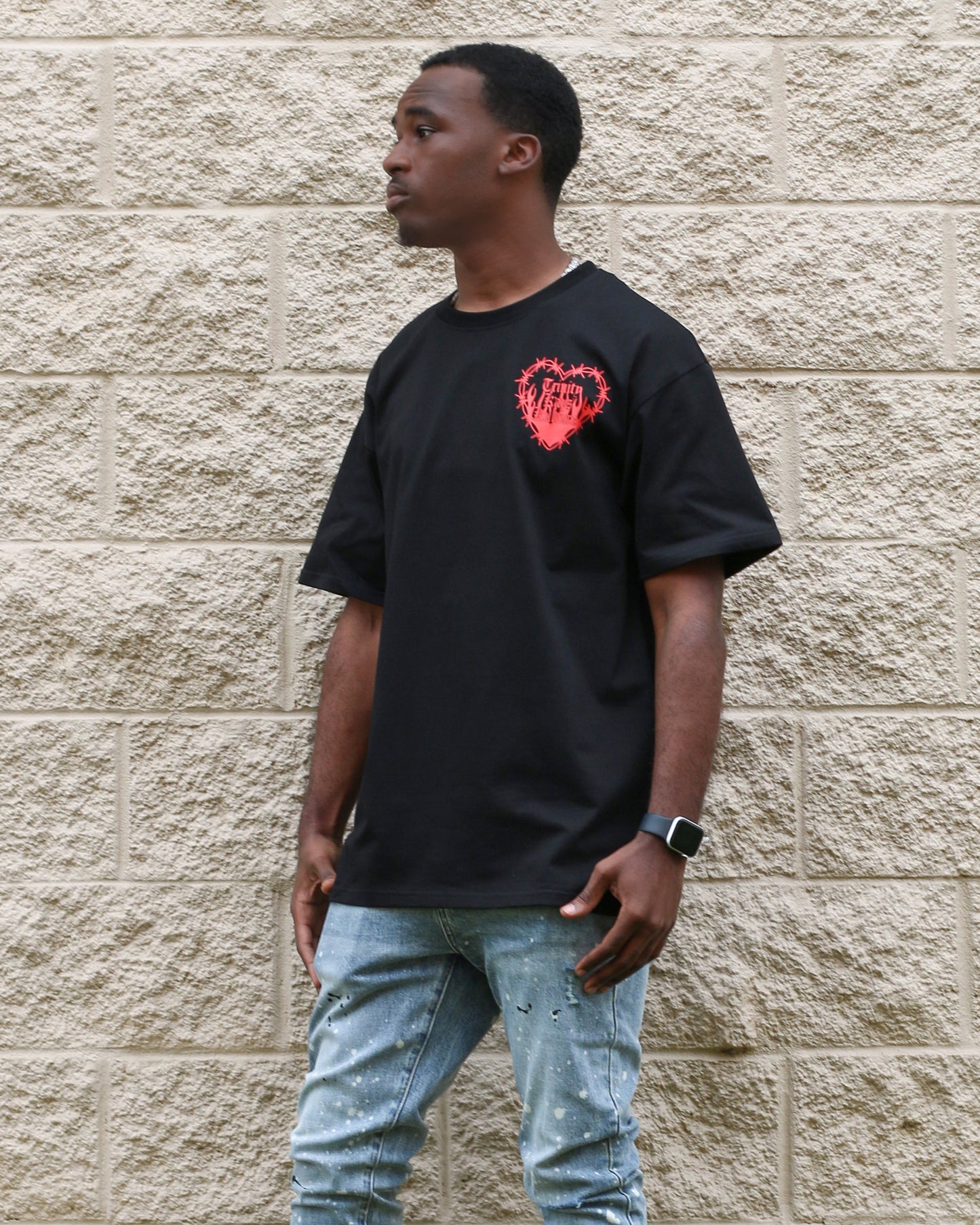 Trinity Kays Kulture Love Me To Death Graphic T Shirt in Black and Red