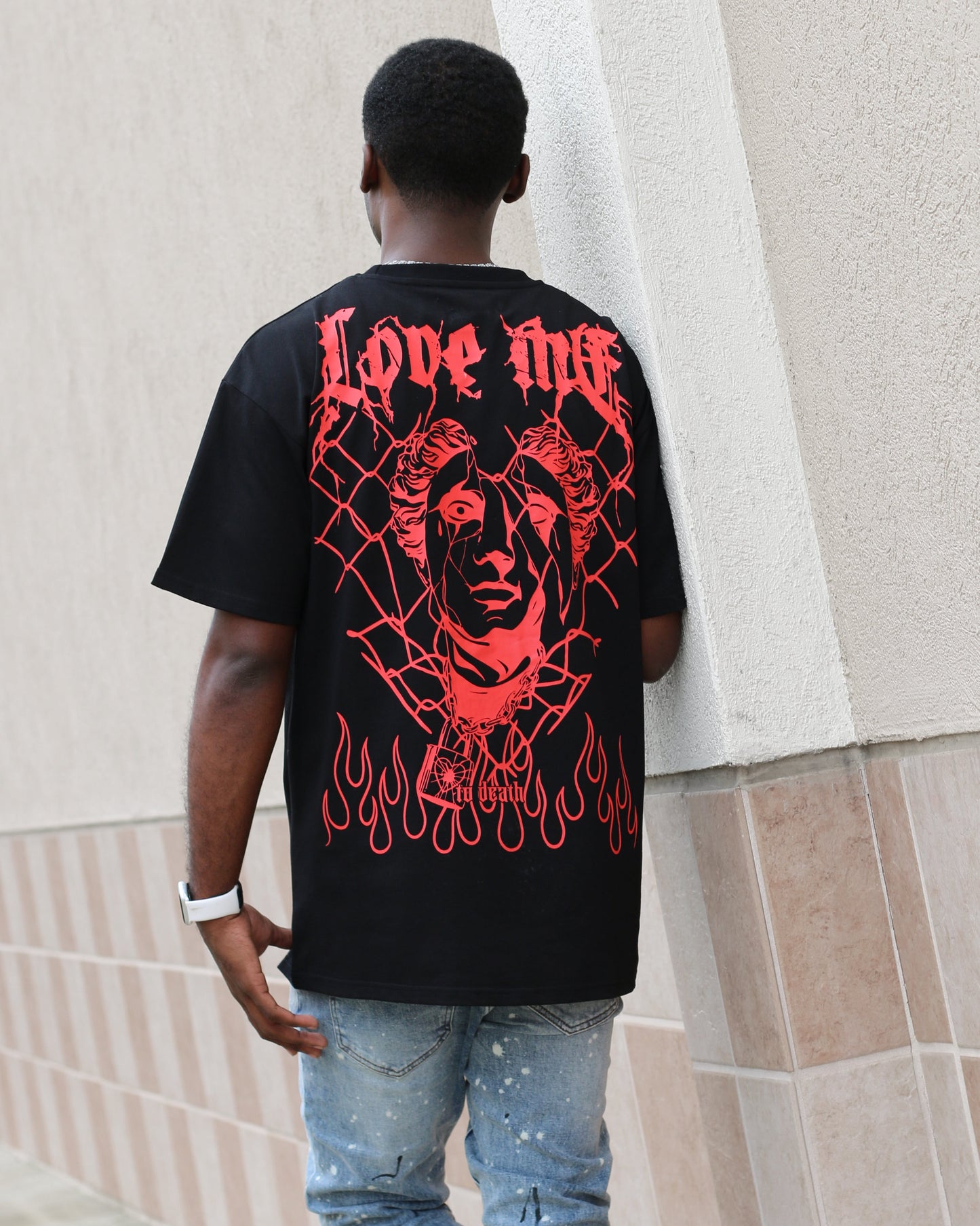 Trinity Kays Kulture Love Me To Death Graphic T Shirt in Black and Red