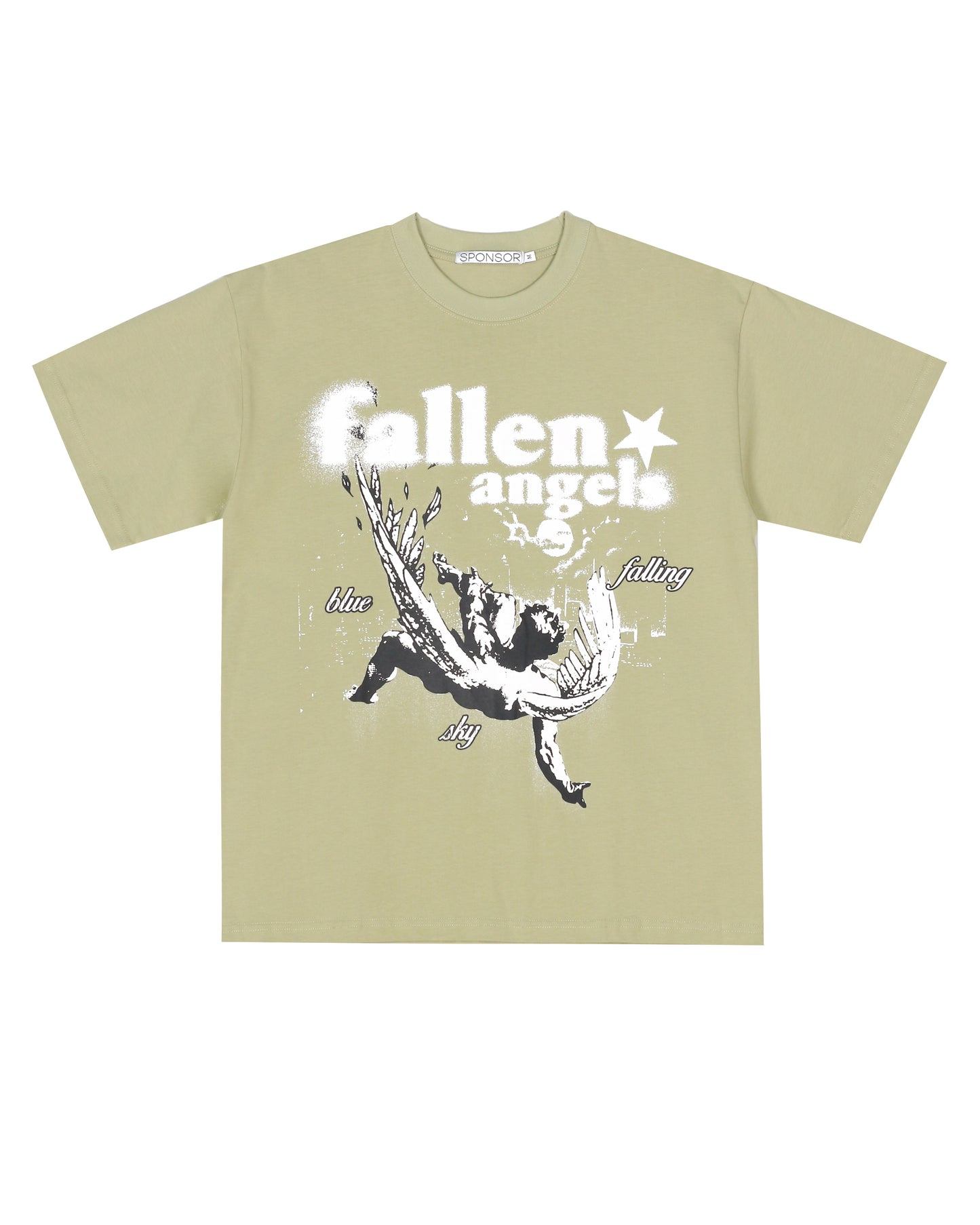 Sponsor Fallen Angels T Shirt - Sage Green
