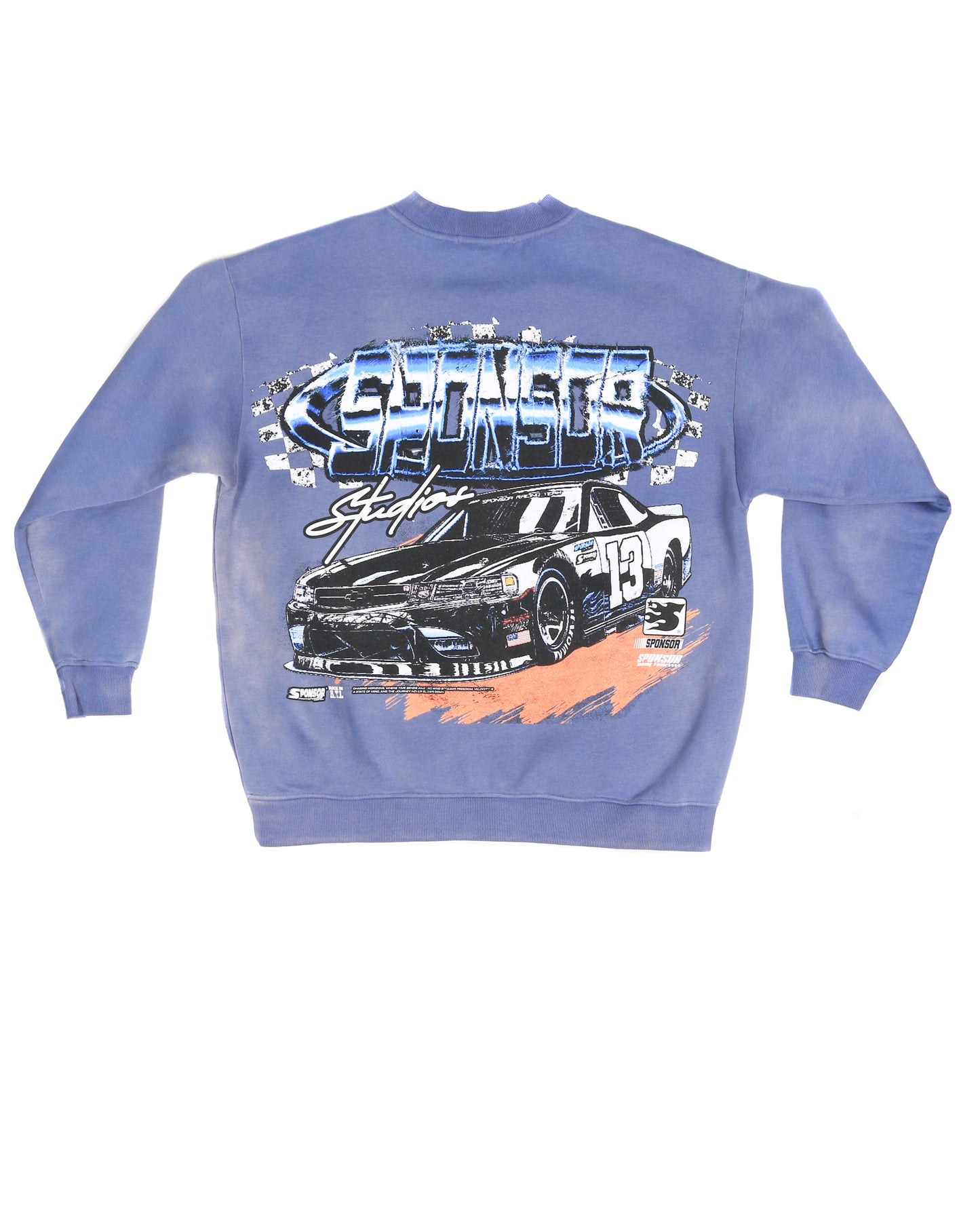 Sponsor Men's Be Fast Crewneck Sweatshirt-Faded Blue