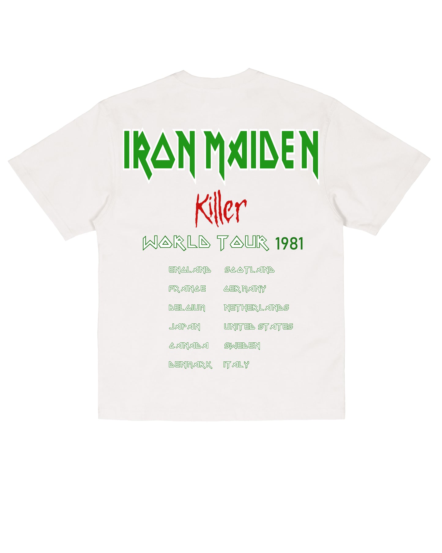 Sponsor Iron Maiden Killers T Shirt in White