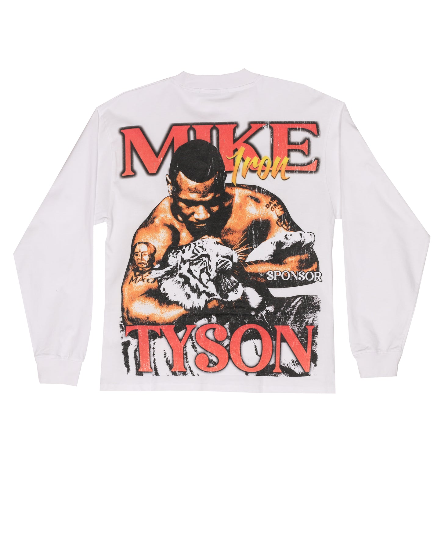 Sponsor Mike Tyson Iron Mike Long Sleeve T Shirt in white