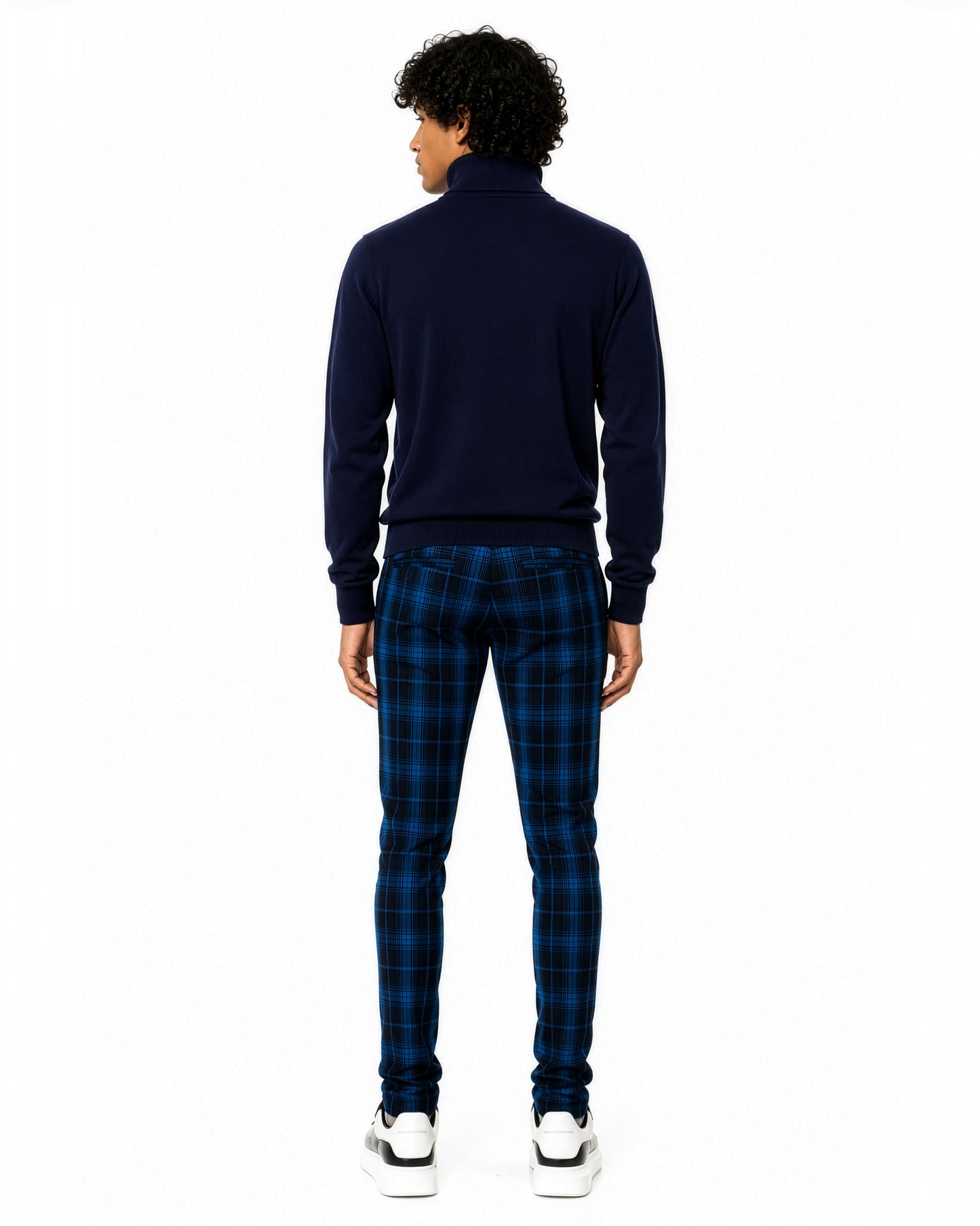 Trinity Kays Kulture San Andres Plaid Pants in Royal Blue / Navy
