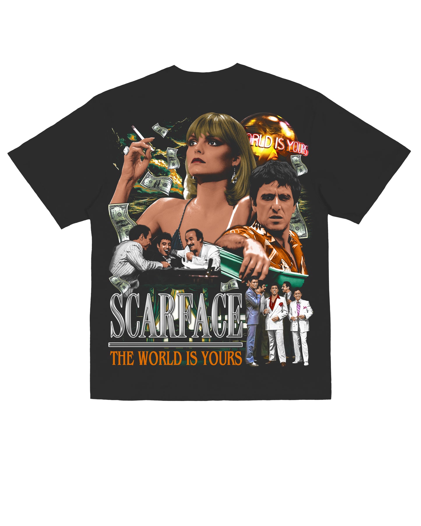 Sponsor Scarface The World Is Yours T Shirt in Black