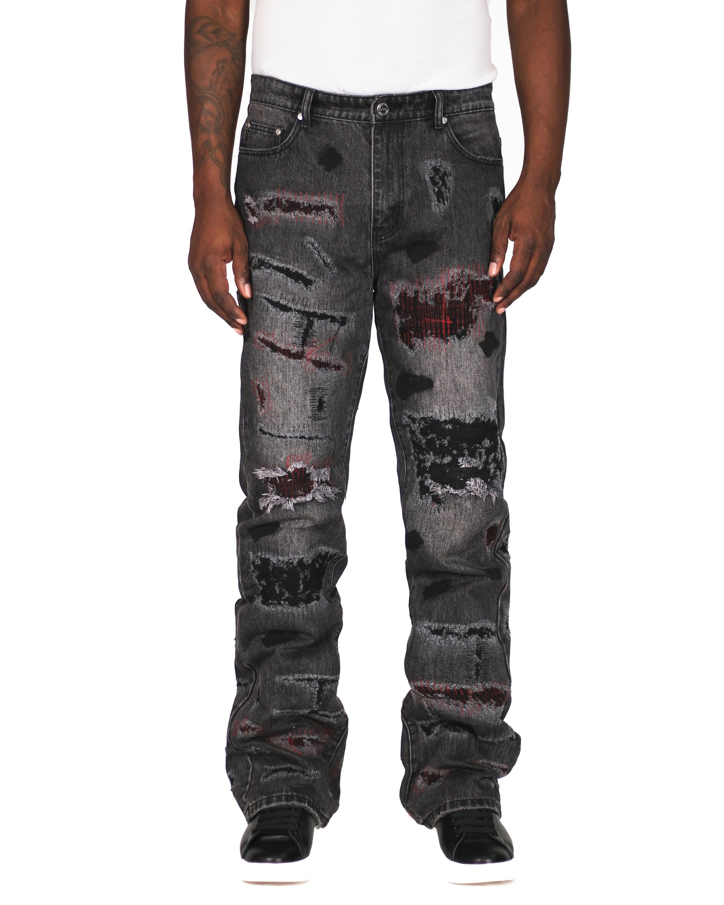 Trinity Kays Kulture Mansa Stitched Non Stretch Straight Leg Jeans For Men