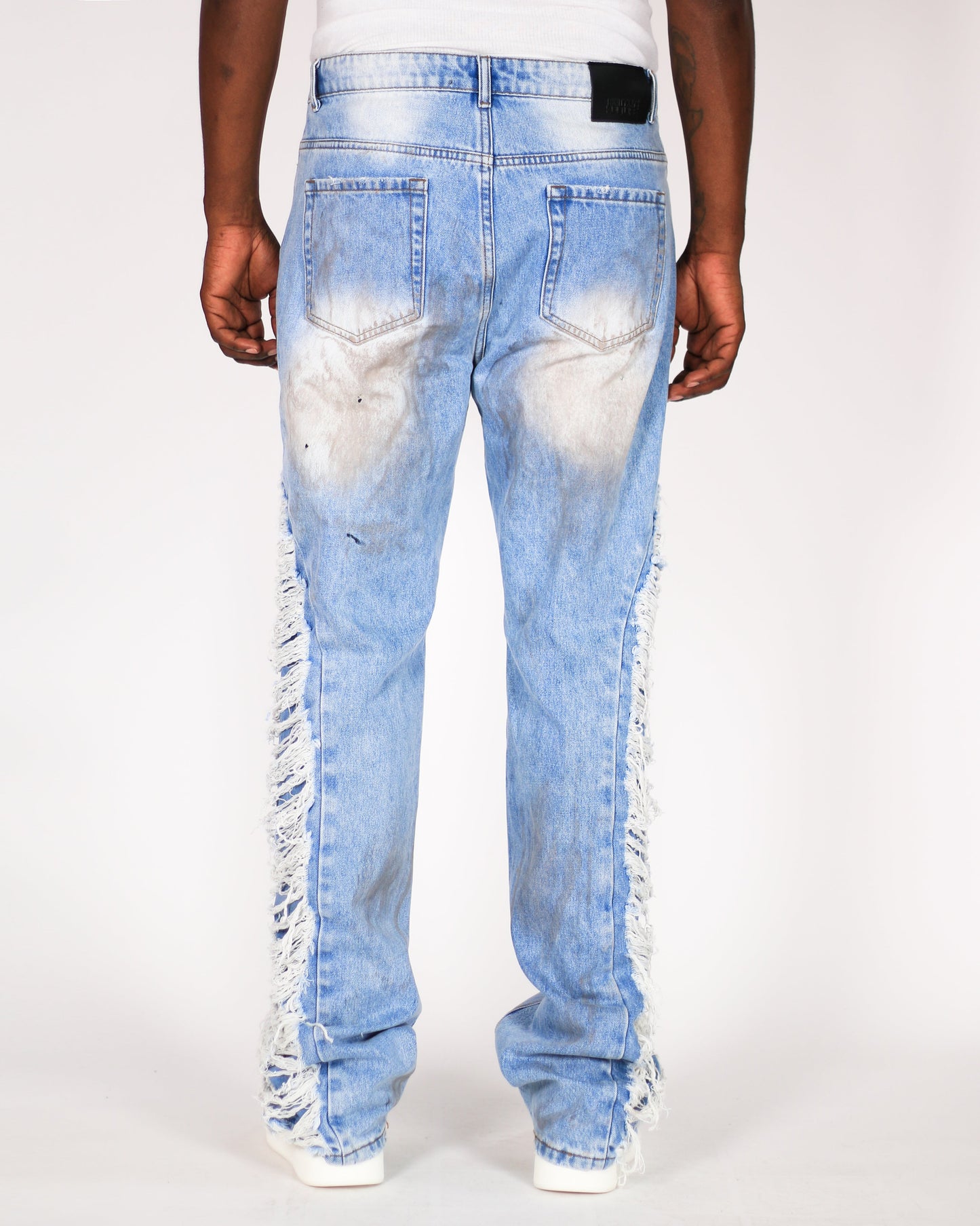 Trinity Kays Kulture Tripoli Frayed Non Stretch Straight Leg Jeans For Men
