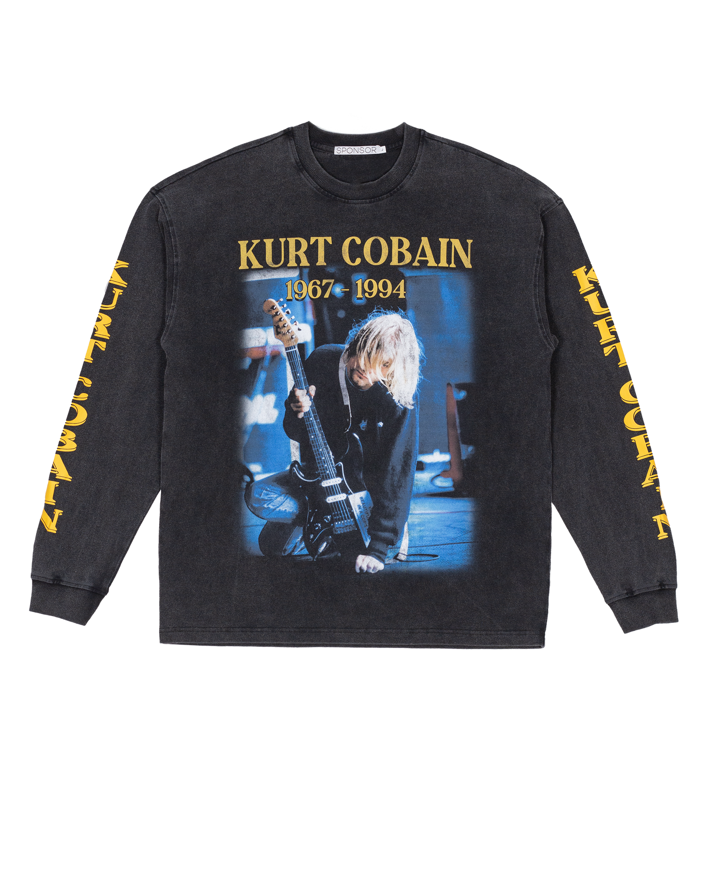 Kurt Cobain Heavyweight Long Sleeve T Shirt