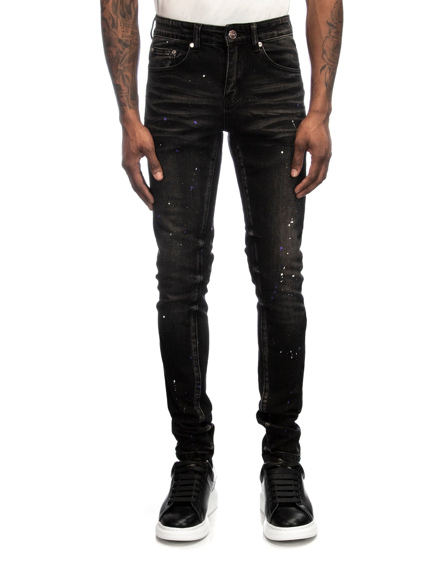 Trinity Kays Kulture Arcadia Men's Paint Splatter Skinny Jeans