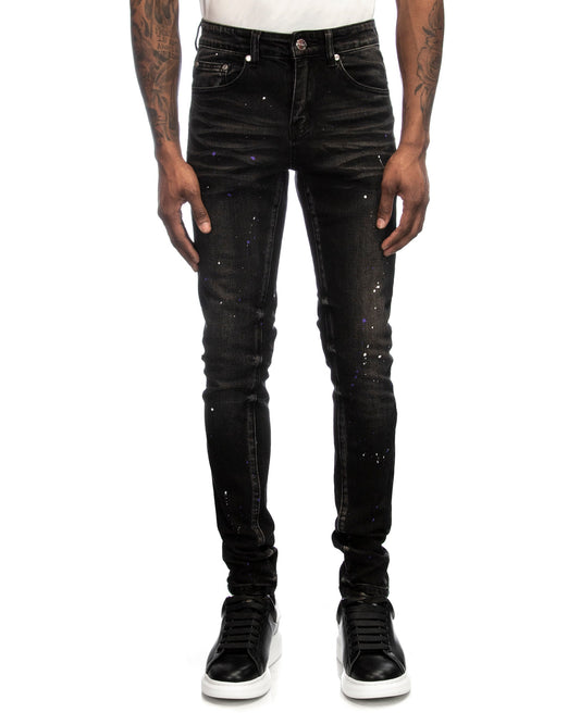 Trinity Kays Kulture Arcadia Men's Paint Splatter Skinny Jeans