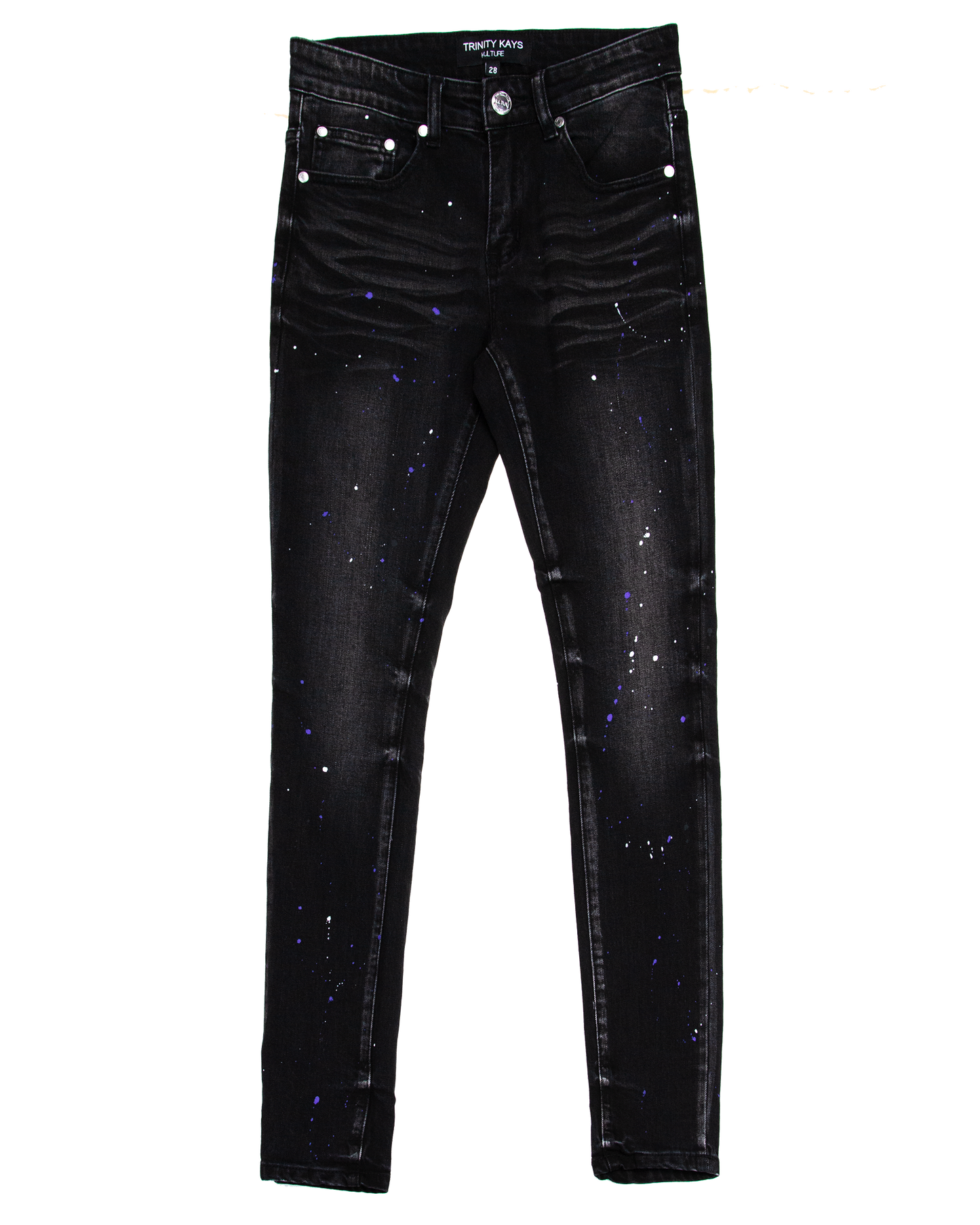 Trinity Kays Kulture Arcadia Men's Paint Splatter Skinny Jeans