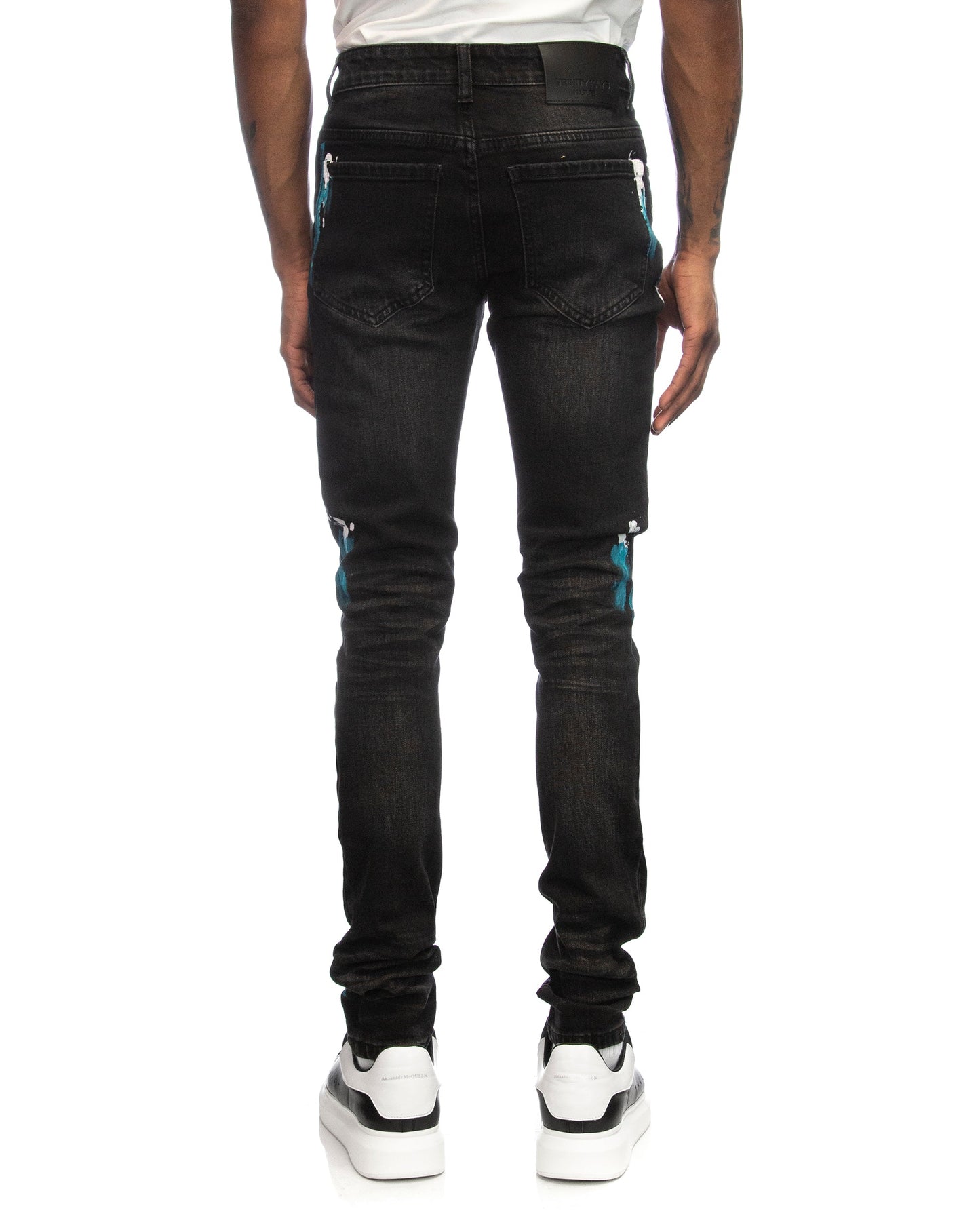 Trinity Kays Kulture Camps Bay Men's Paint Splatter Skinny Jeans