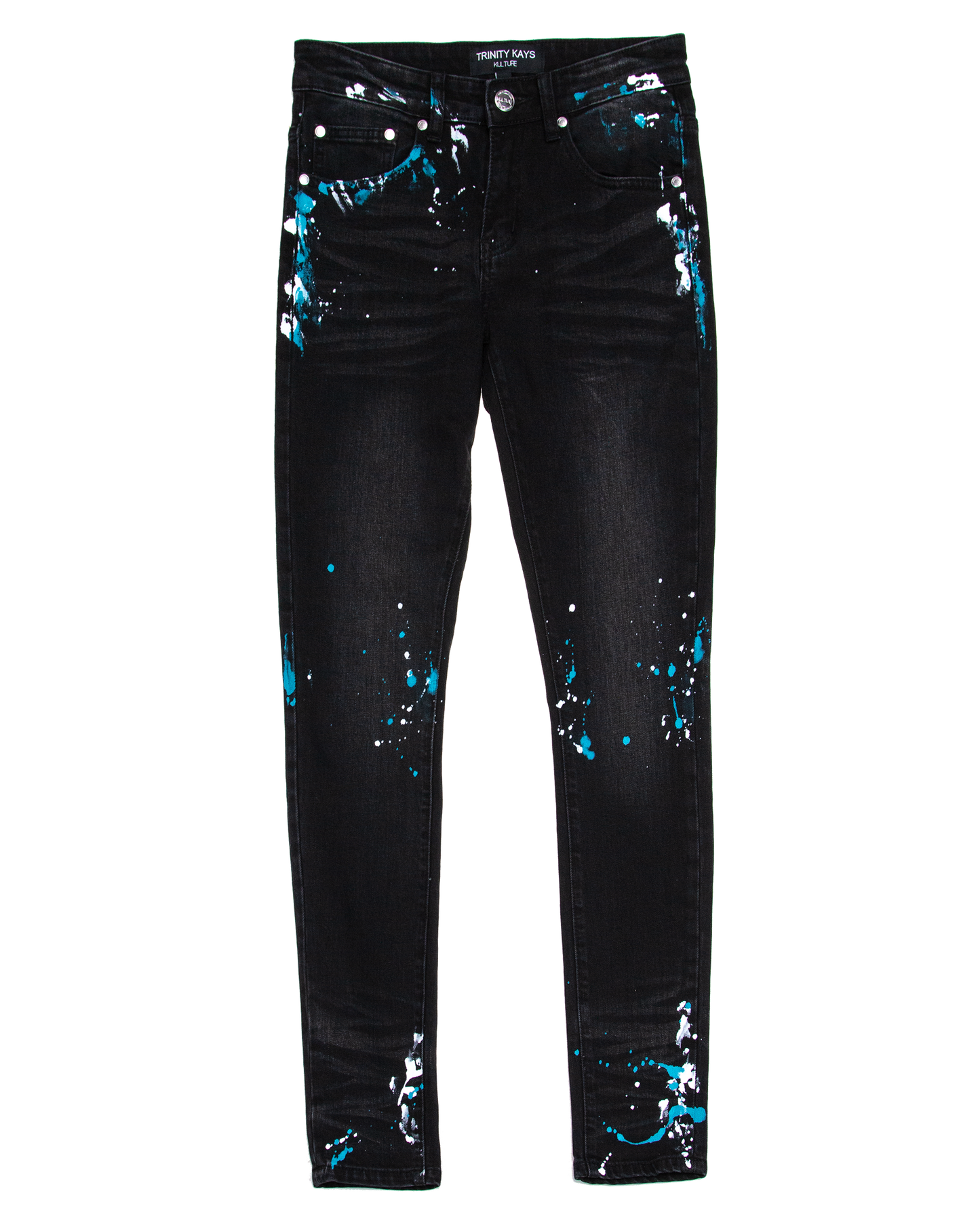 Trinity Kays Kulture Camps Bay Men's Paint Splatter Skinny Jeans