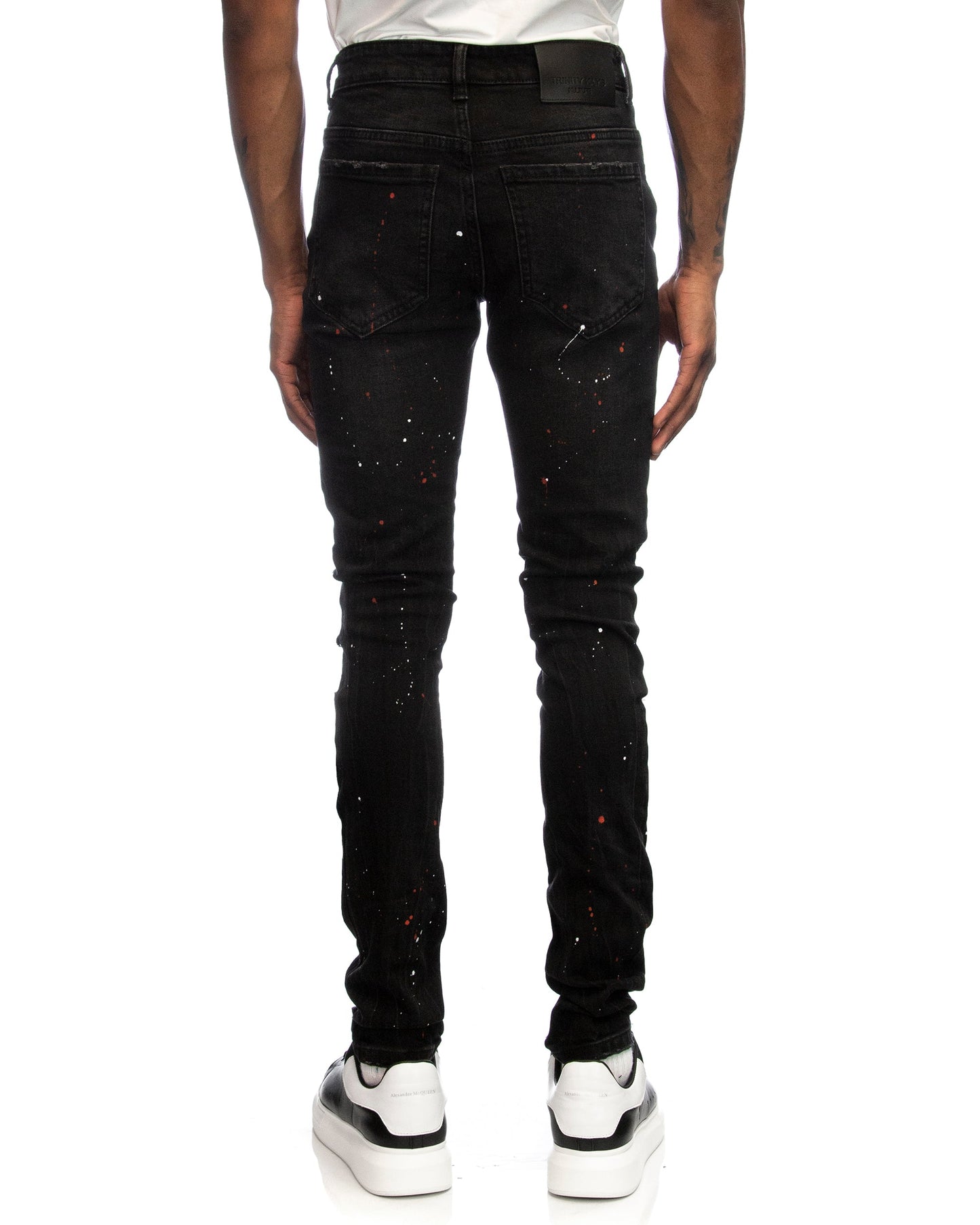 Trinity Kays Kulture Danville Men's Paint Splatter Skinny Jeans