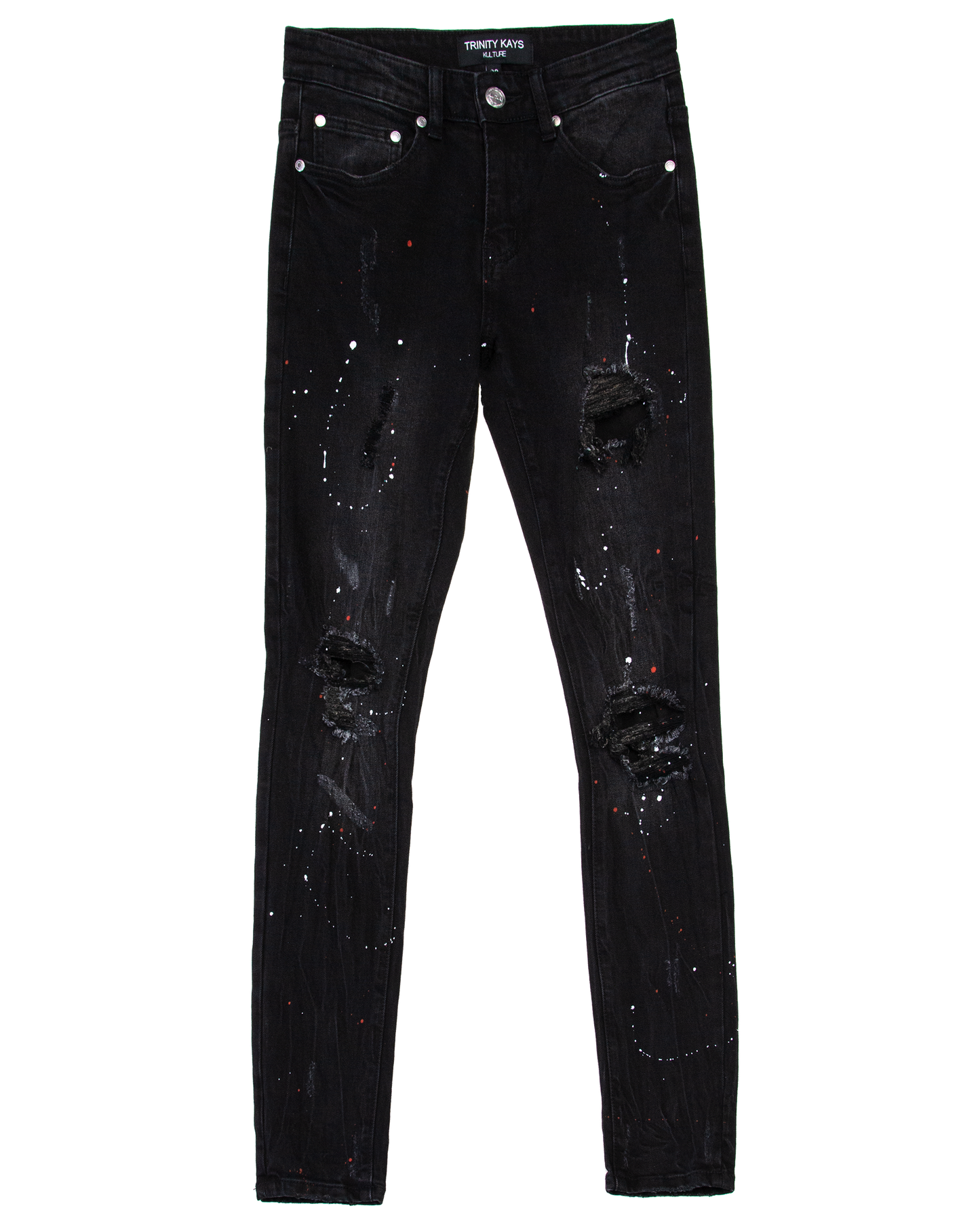 Trinity Kays Kulture Danville Men's Paint Splatter Skinny Jeans