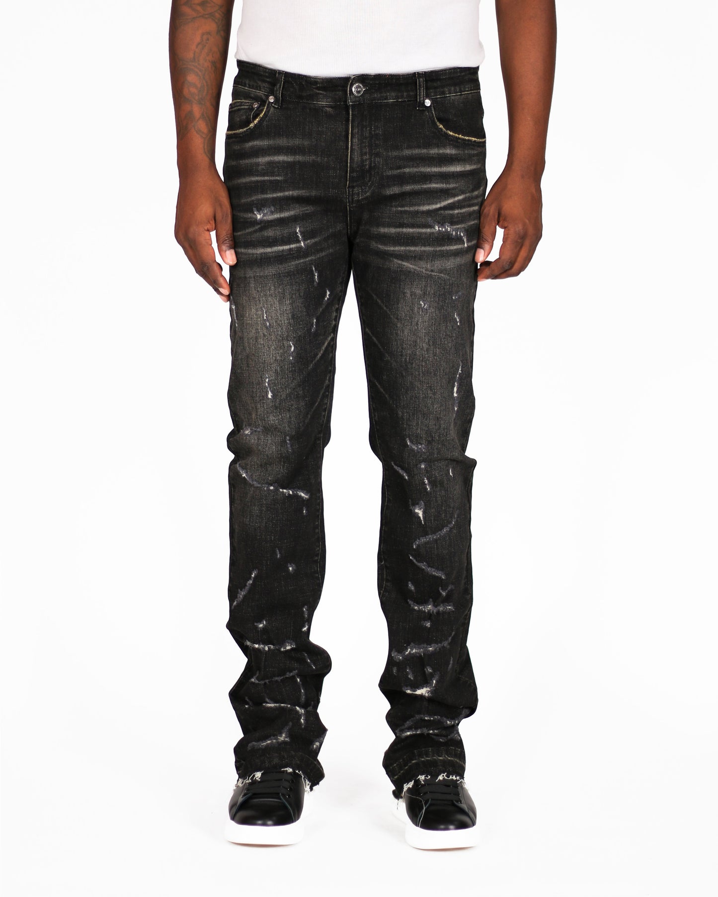Trinity Kays Kulture Gitega Men's Flare Stacked Jeans