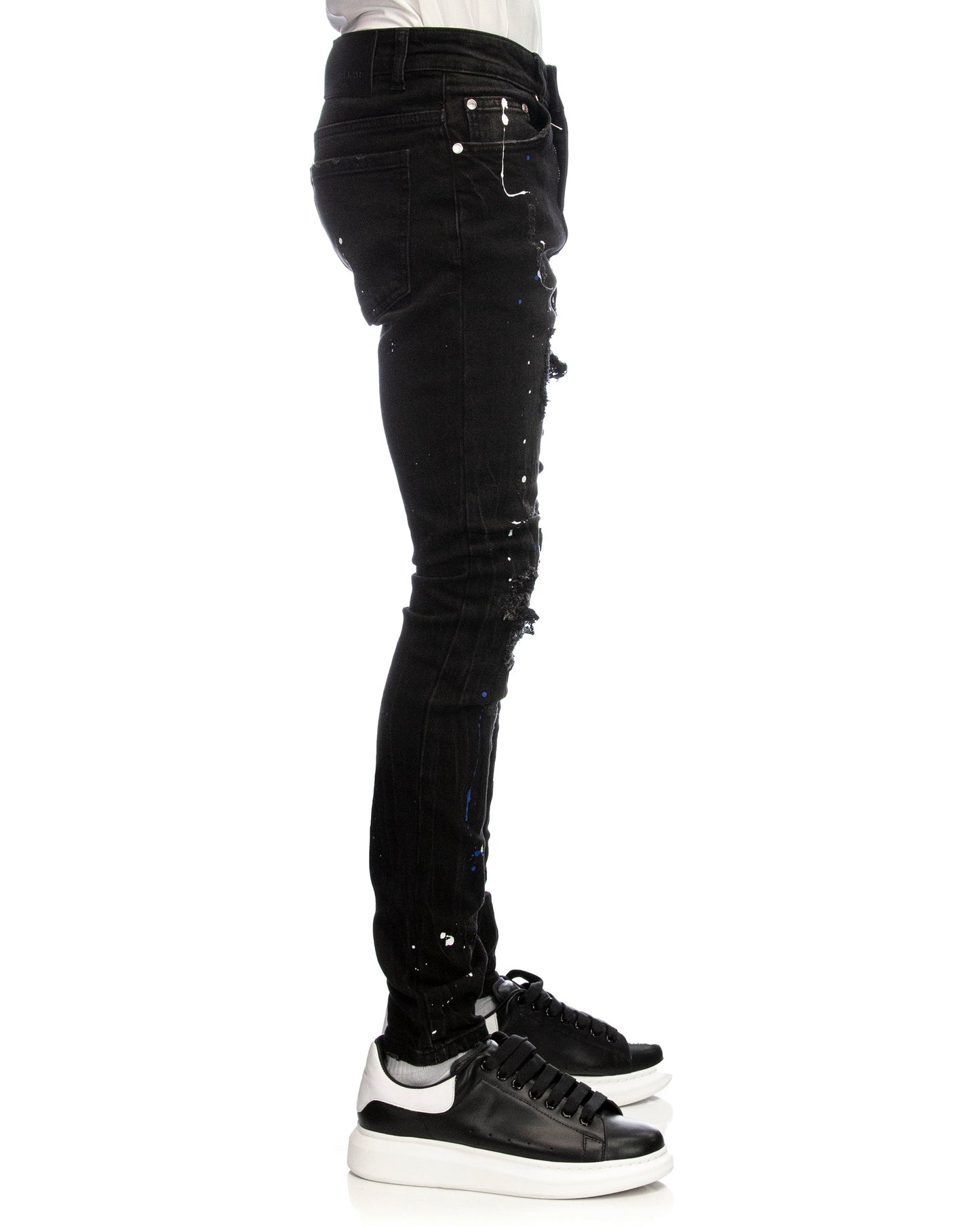 Trinity Kays Kulture Ladysmith Men's Paint Splatter Skinny Jeans