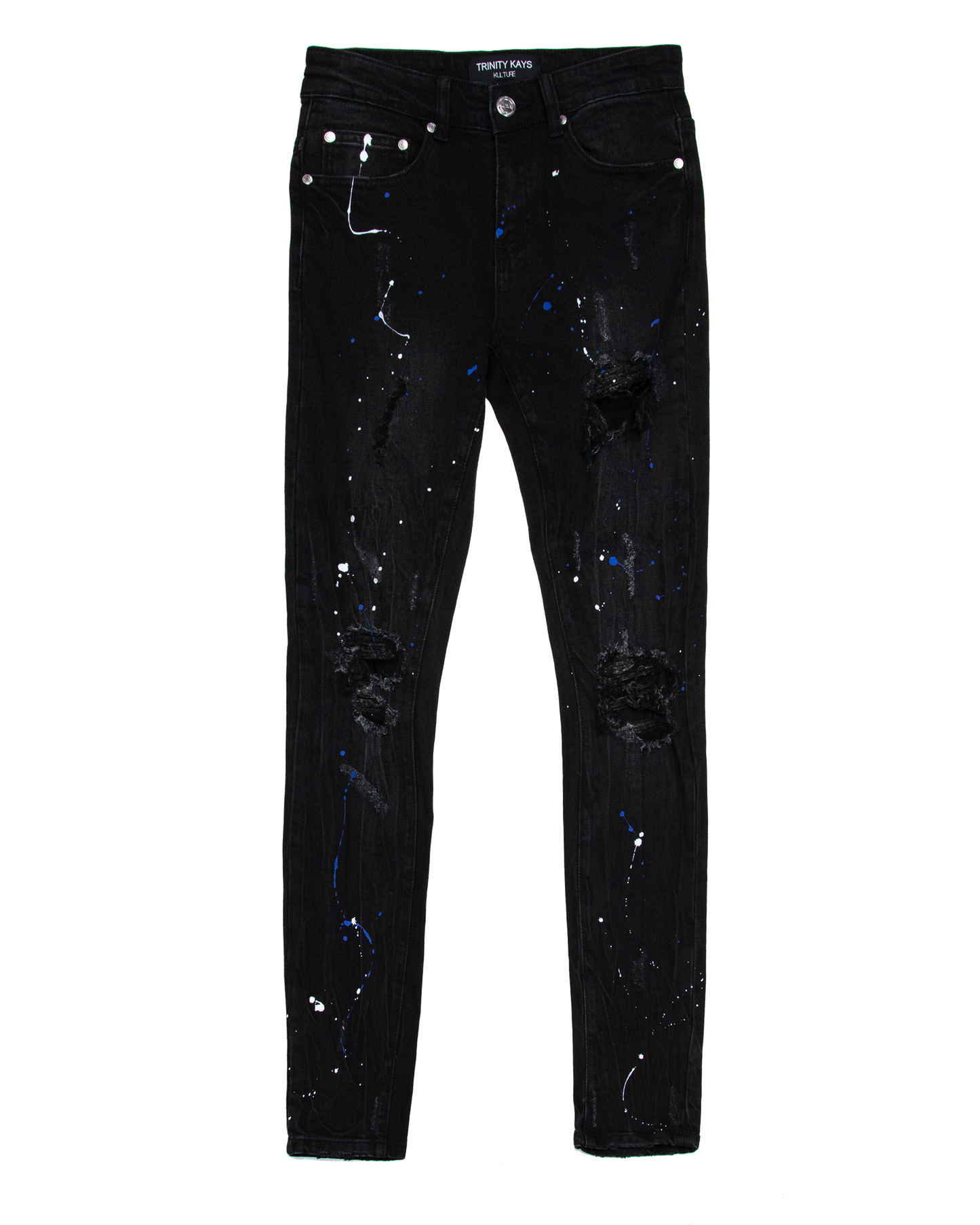 Trinity Kays Kulture Ladysmith Men's Paint Splatter Skinny Jeans