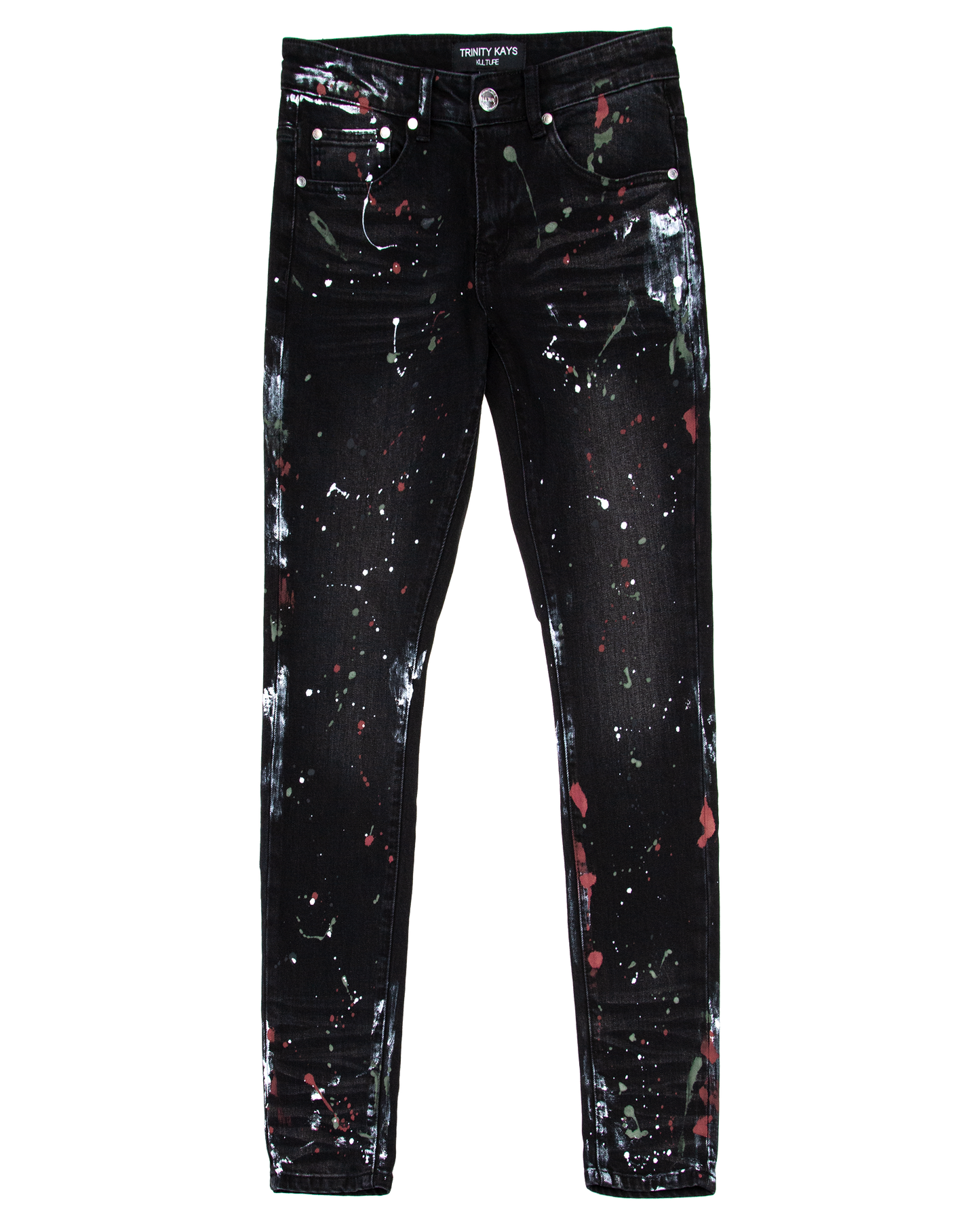 Trinity Kays Kulture Midrand Men's Paint Splatter Skinny Jeans