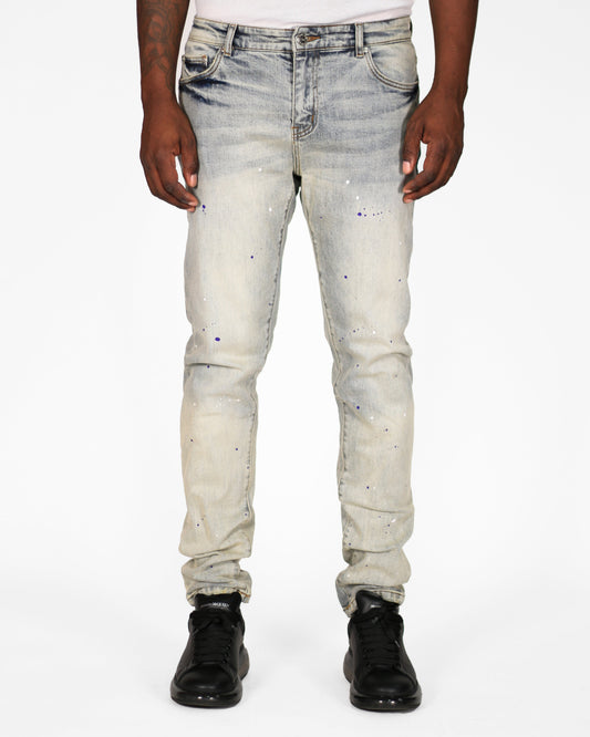 Trinity Kays Kulture Blantyre Paint Splatter Jeans For Men
