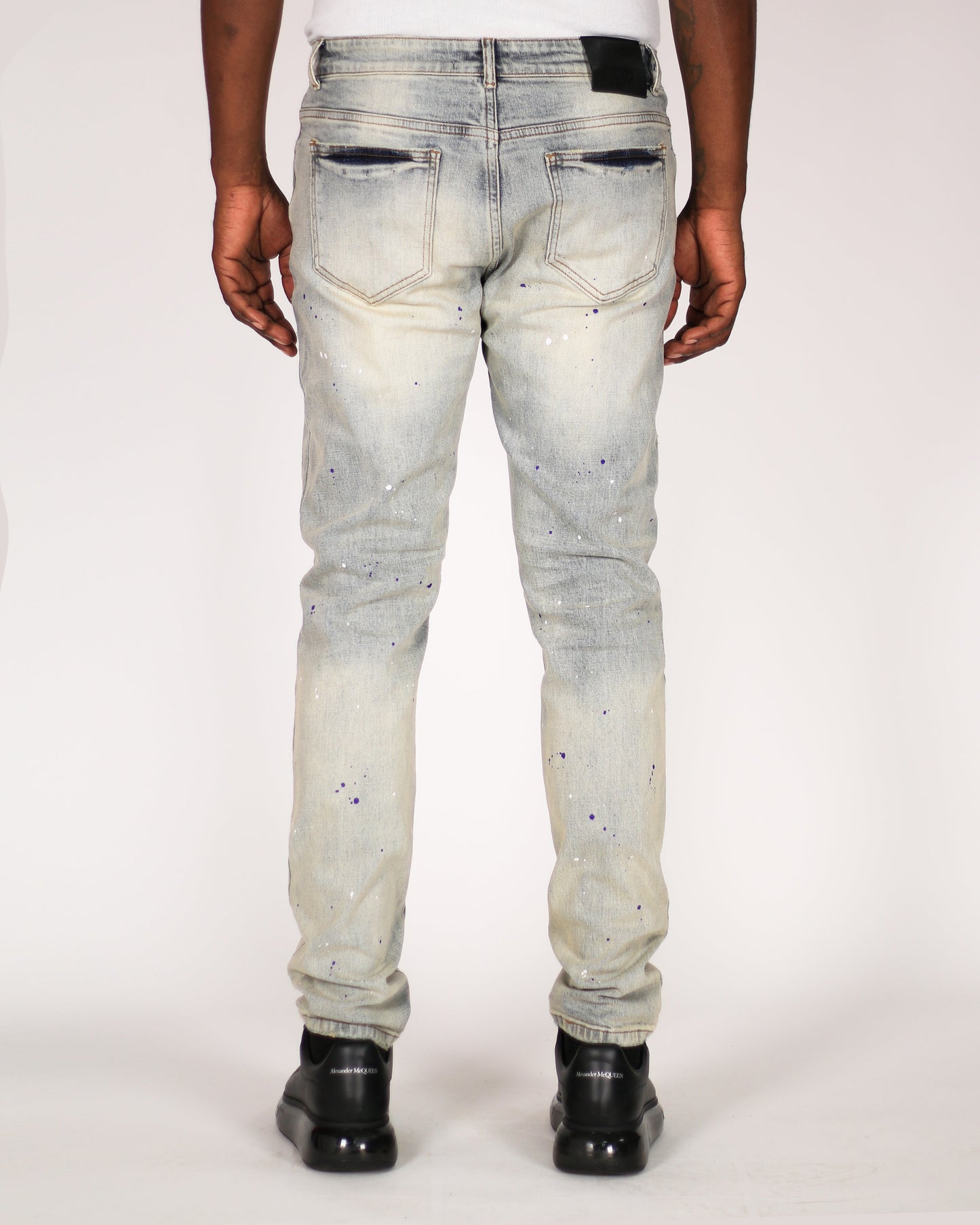 Trinity Kays Kulture Blantyre Paint Splatter Jeans For Men