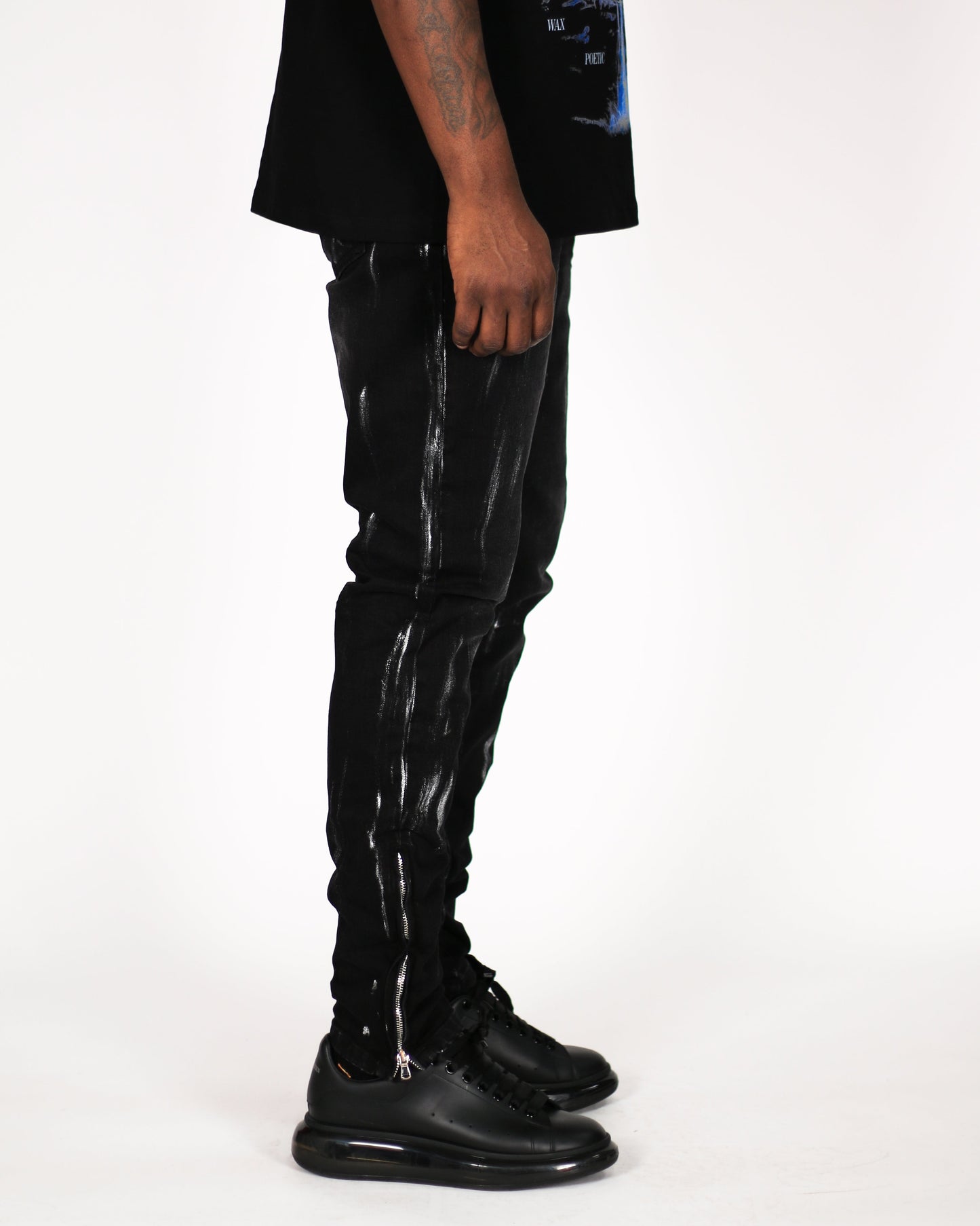 Trinity Kays Kulture Samana Men's Ankle Zipper Skinny Jeans