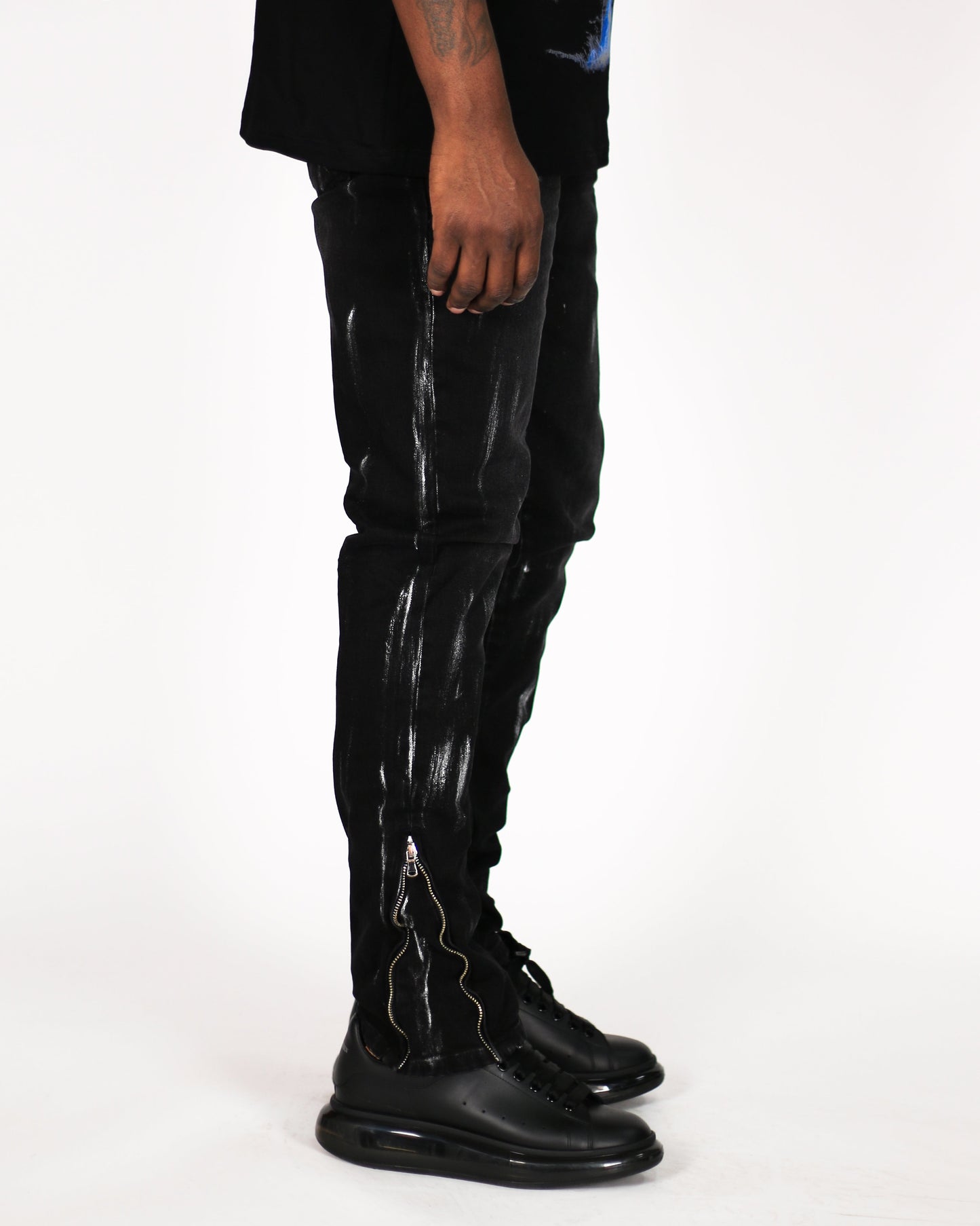 Trinity Kays Kulture Samana Men's Ankle Zipper Skinny Jeans