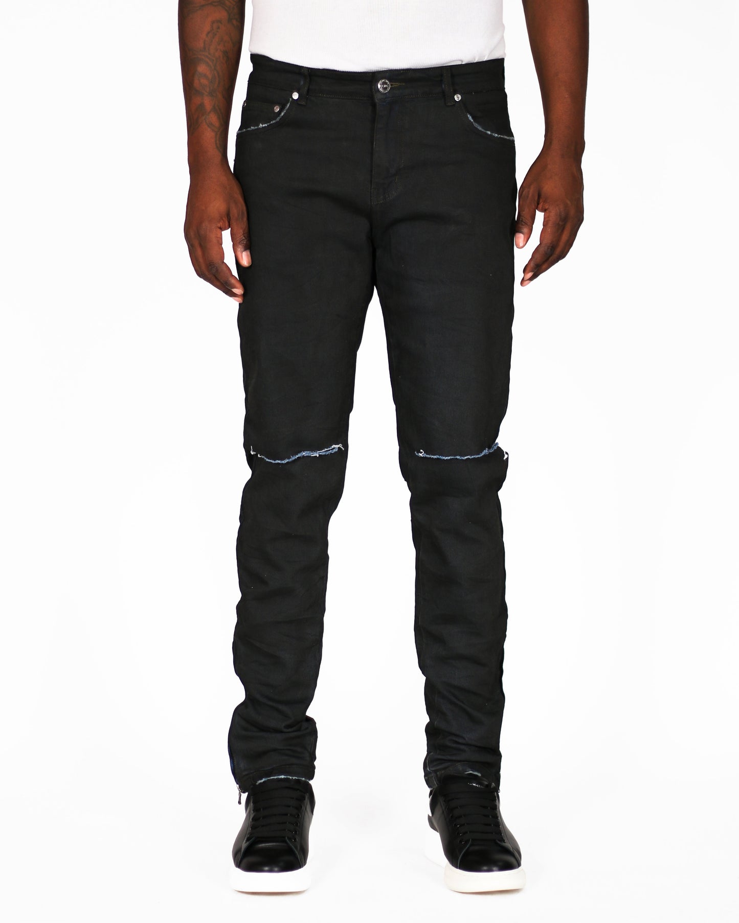 Trinity Kays Kulture Dye Coat Men's Ankle Zipper Skinny Jeans