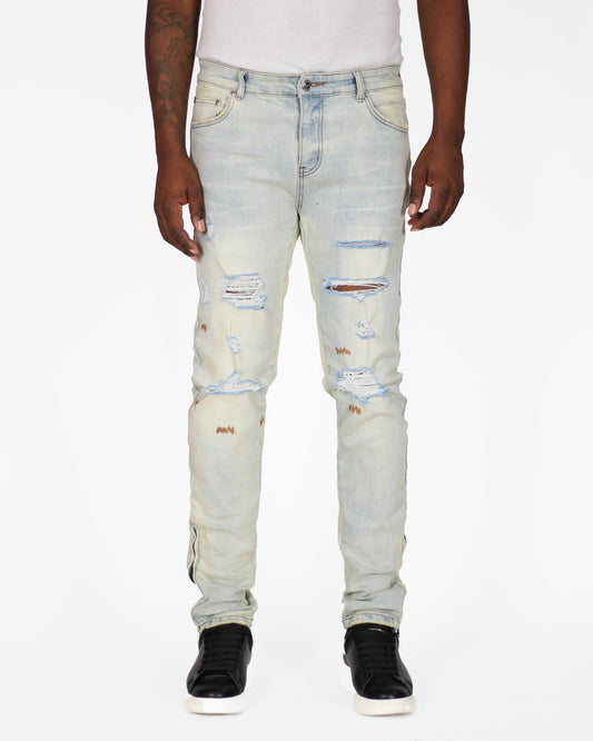 Trinity Kays Kulture Namib  Men's Ankle Zipper Skinny Jeans