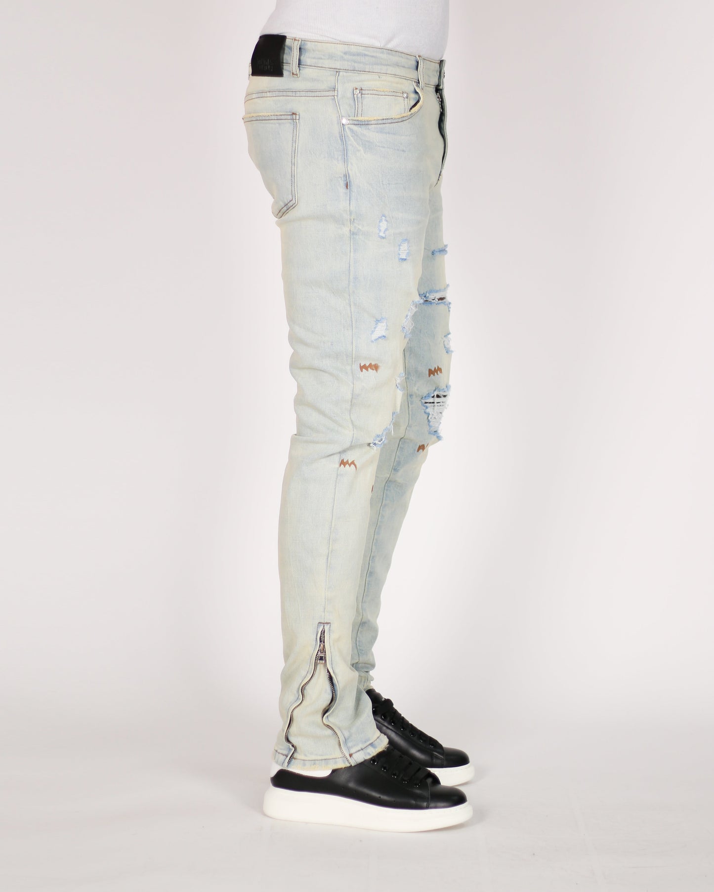 Trinity Kays Kulture Namib Men's Ankle Zipper Skinny Jeans