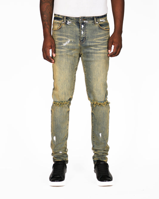 Trinity Kays Kulture Kigali Men's Paint Splatter Skinny Jeans