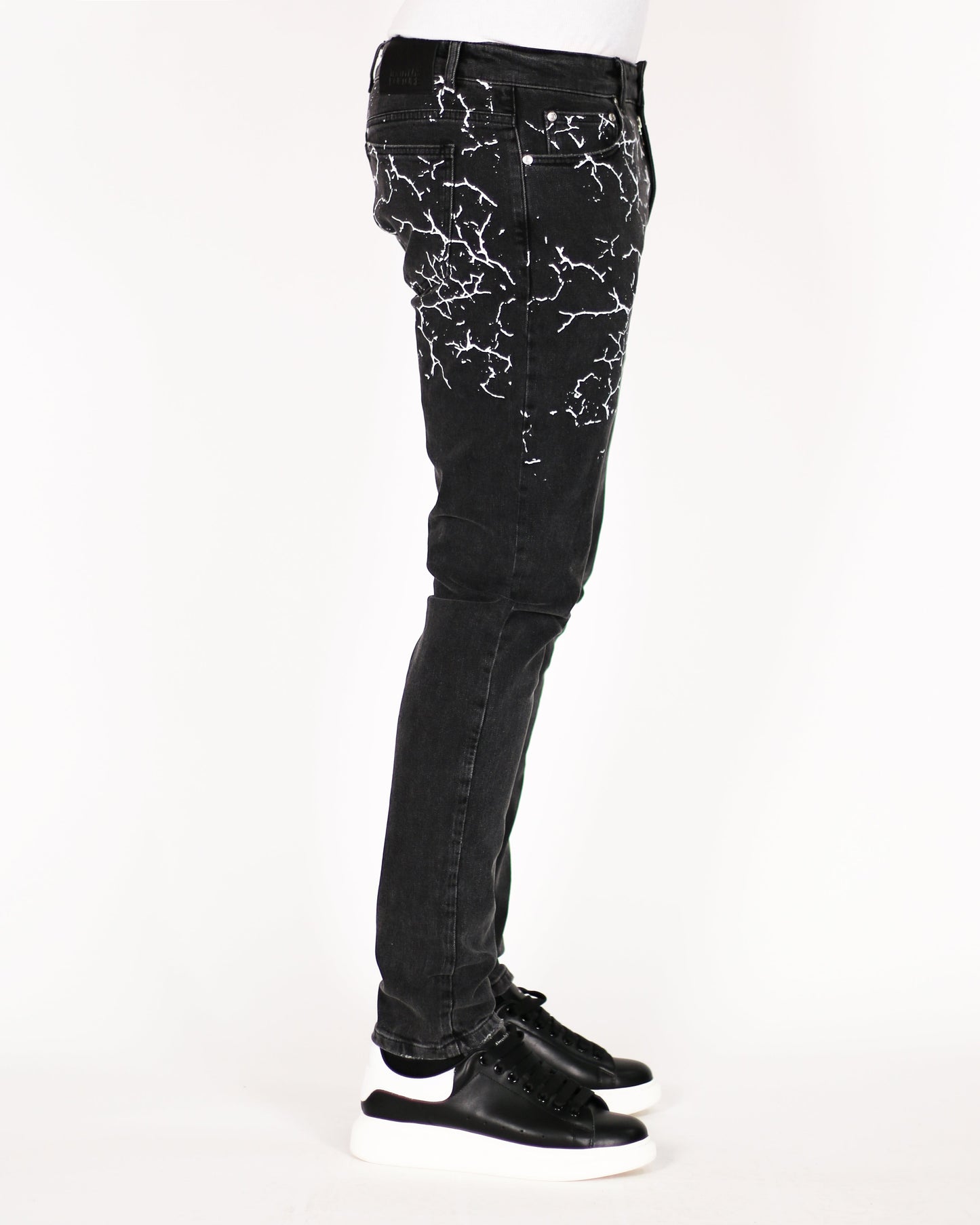 Trinity Kays Kulture Addis Men's Paint Cracks Skinny Jeans