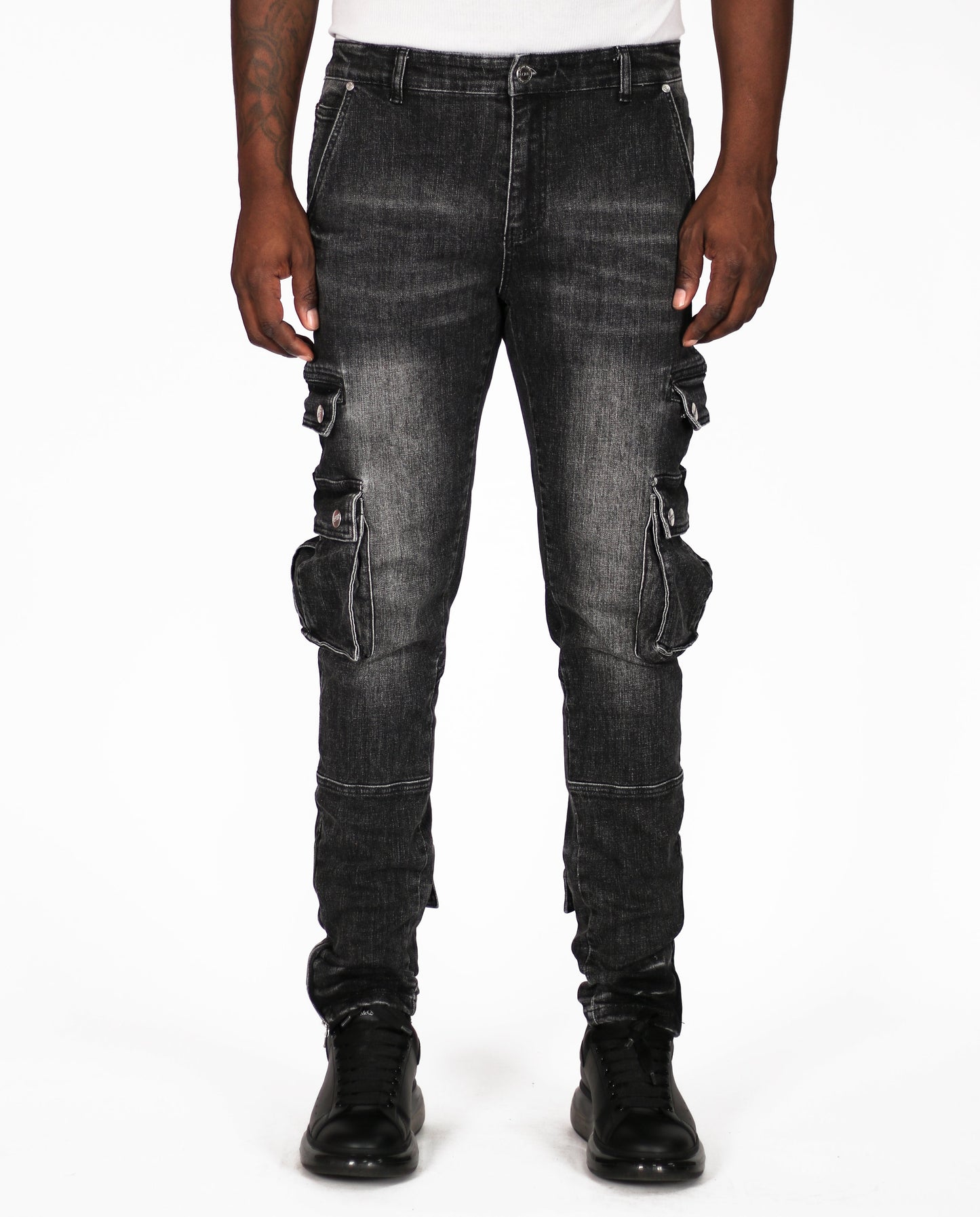 Trinity Kays Kulture Safari Cargo Men's Ankle Zipper Skinny Jeans
