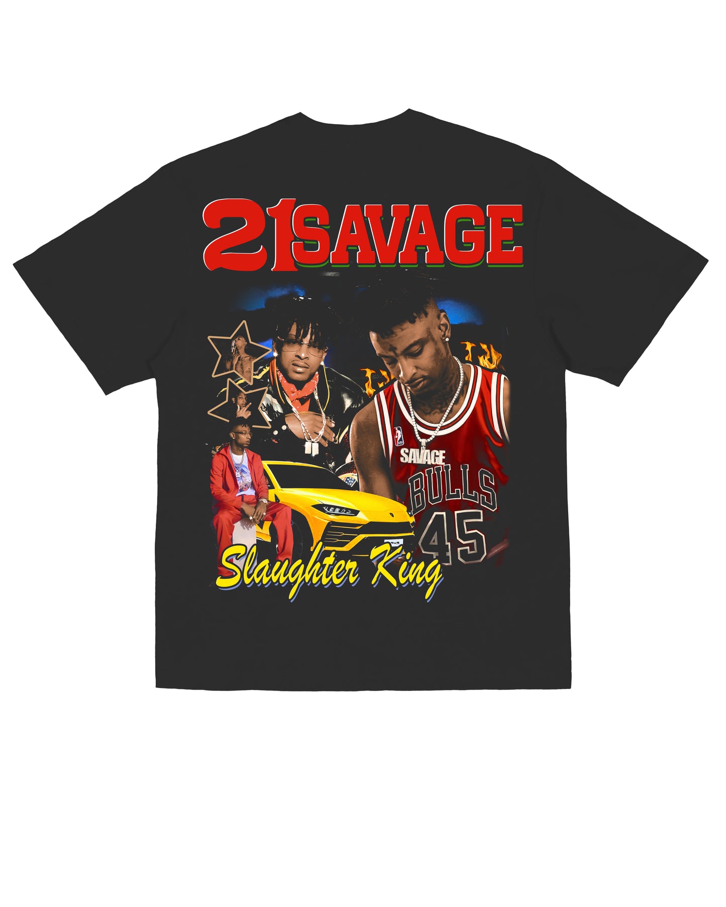 Sponsor 21 Savage Slaughter King T Shirt in Black