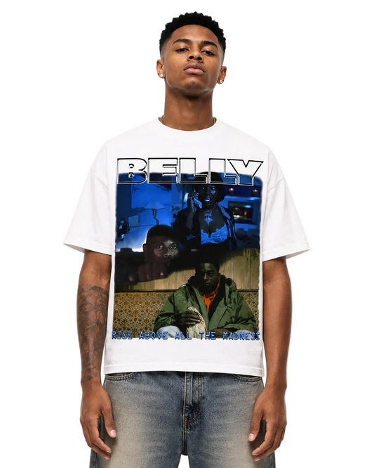 Sponsor Belly Rise Above All The Madness T Shirt in White