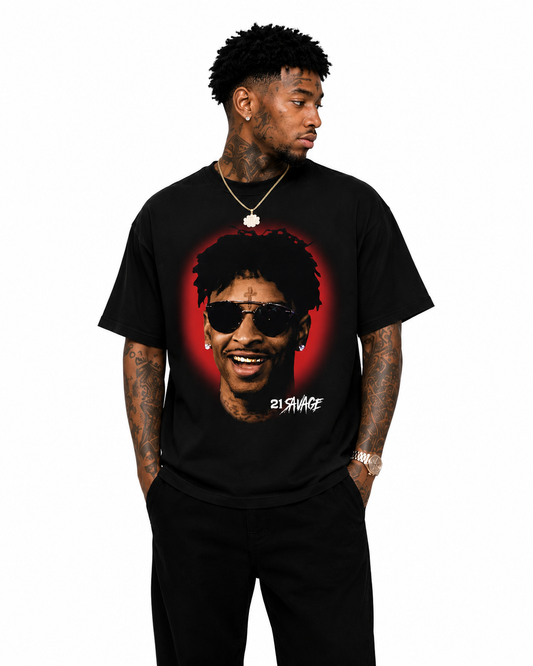 Sponsor 21 Savage Slaughter King T Shirt in Black