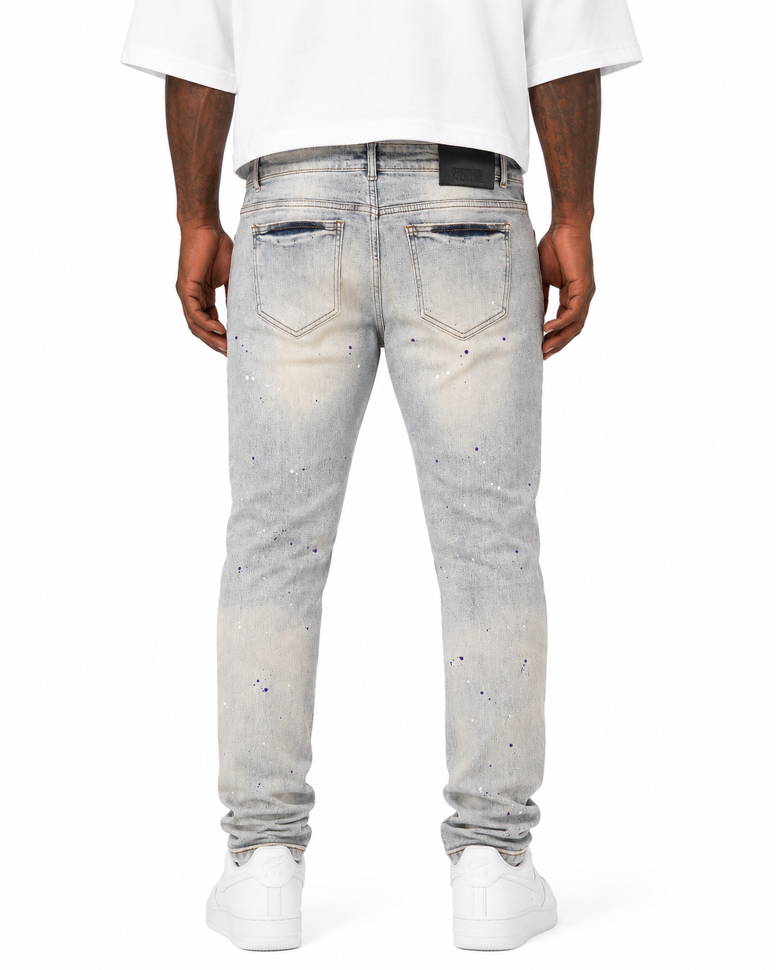 Trinity Kays Kulture Blantyre Paint Splatter Jeans For Men