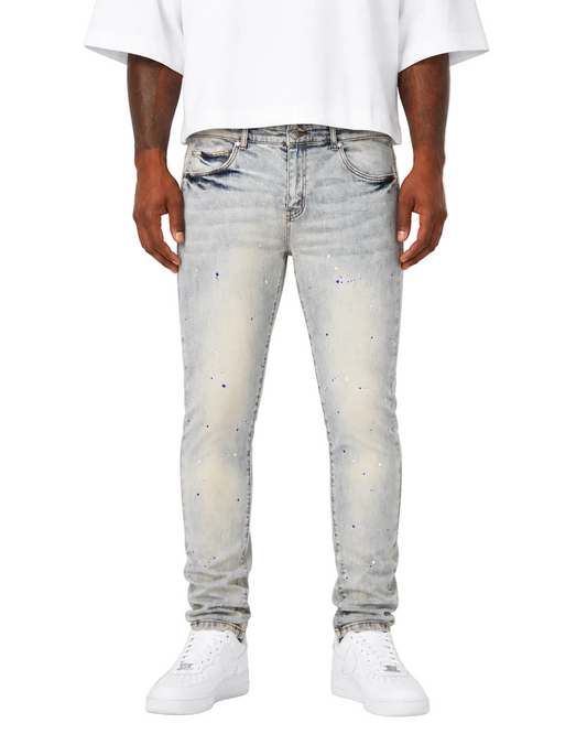 Trinity Kays Kulture Blantyre Paint Splatter Jeans For Men