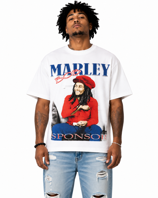 Sponsor Bob Marley BOB T Shirt in White