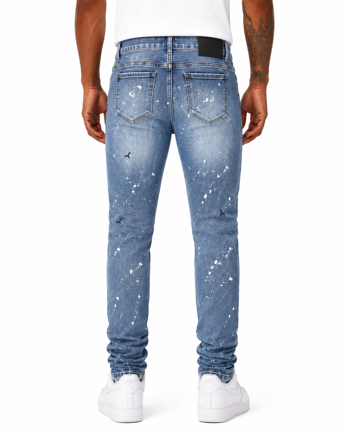 Trinity Kays Kulture Cairo Men's Paint Splatter Skinny Jeans