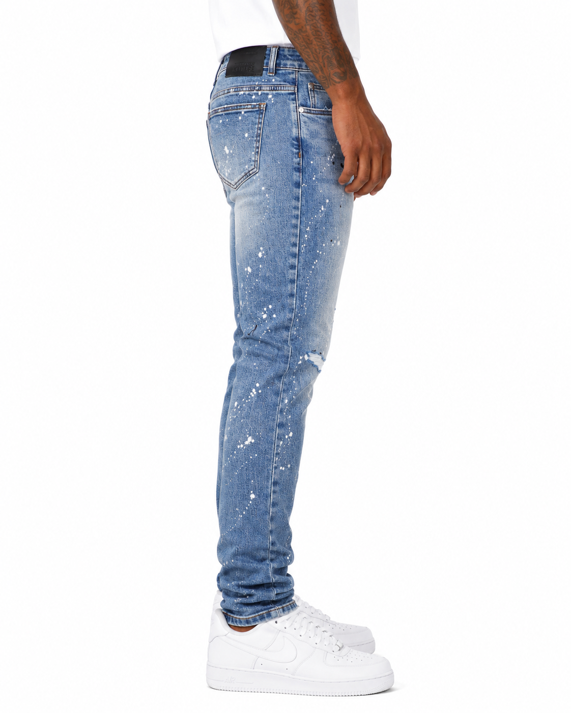 Trinity Kays Kulture Cairo Men's Paint Splatter Skinny Jeans