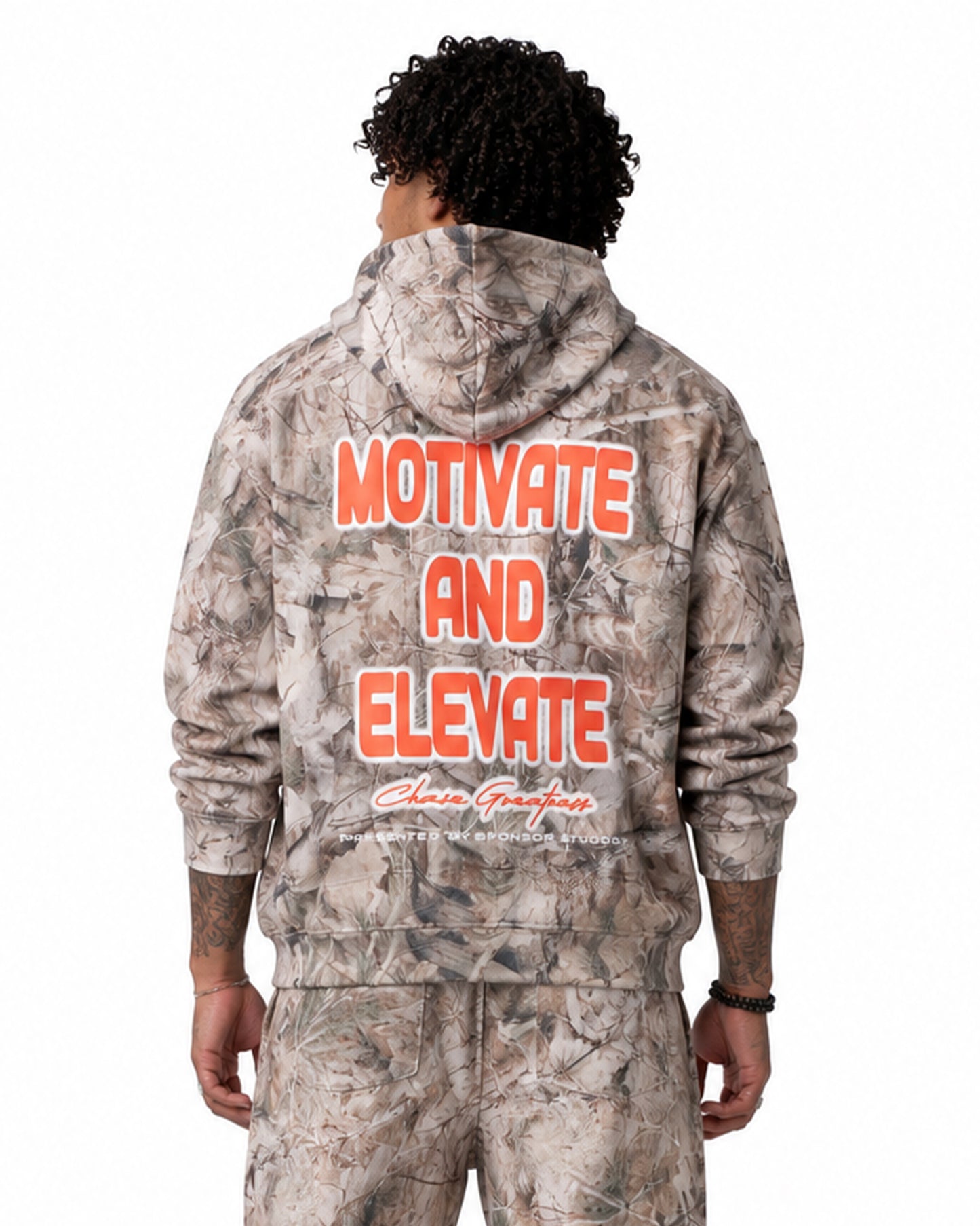 Sponsor Chase Greatness Hoodie in Grey Tree Camo